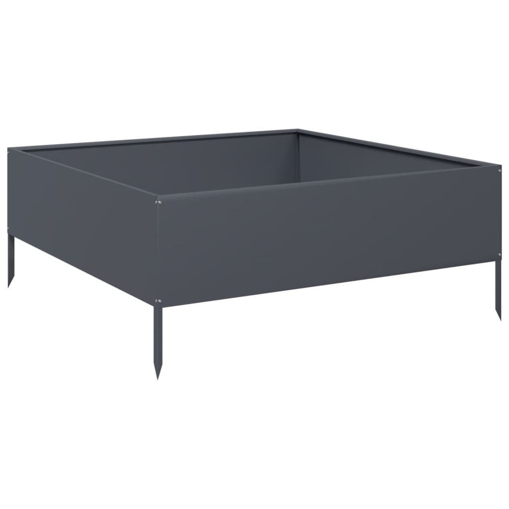 vidaXL Hochbeet Hochbeet Anthrazit 100x100x41 cm Stahl (1 St)