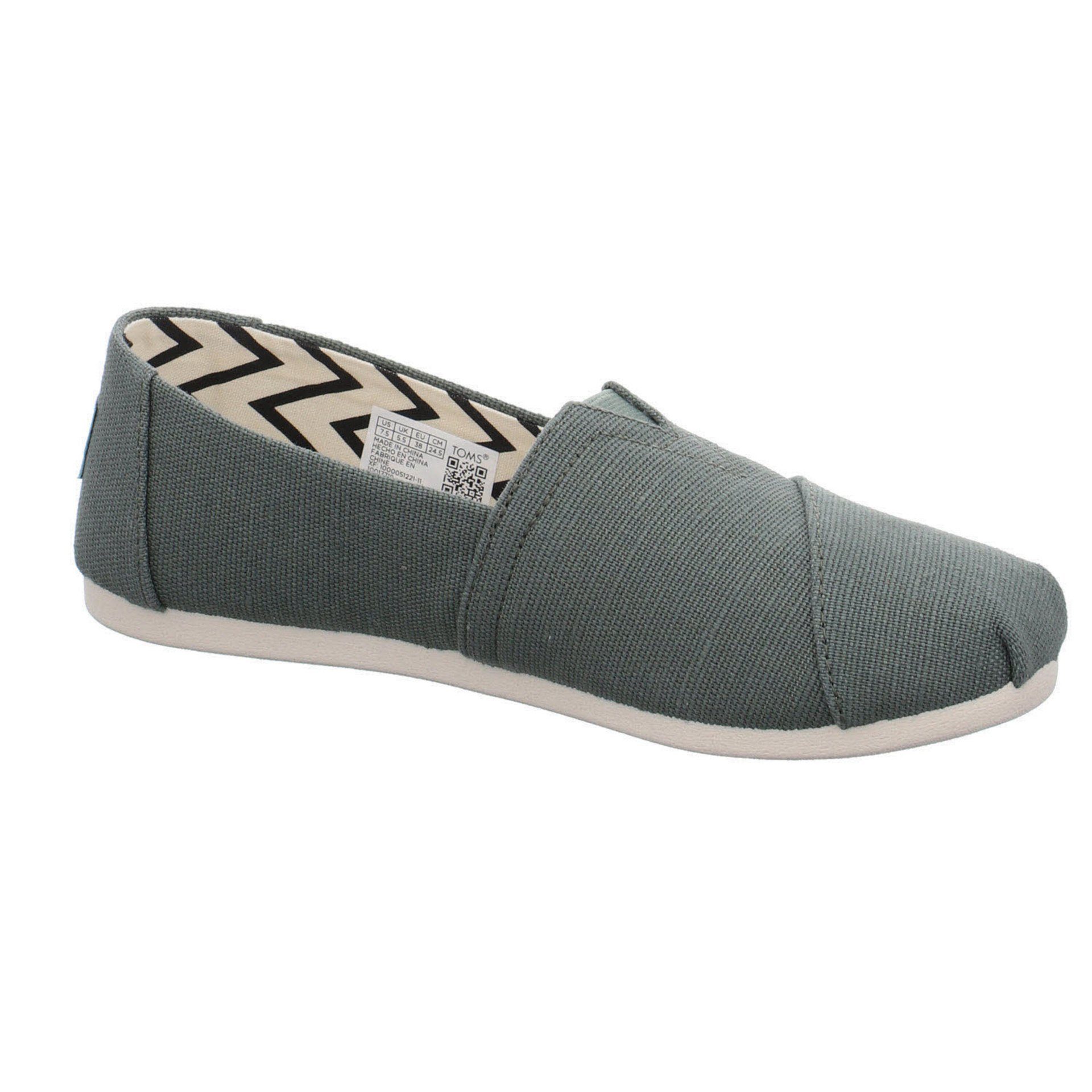 Slipper Alpargata Slipper TOMS green Textil Damen Schuhe Slipper