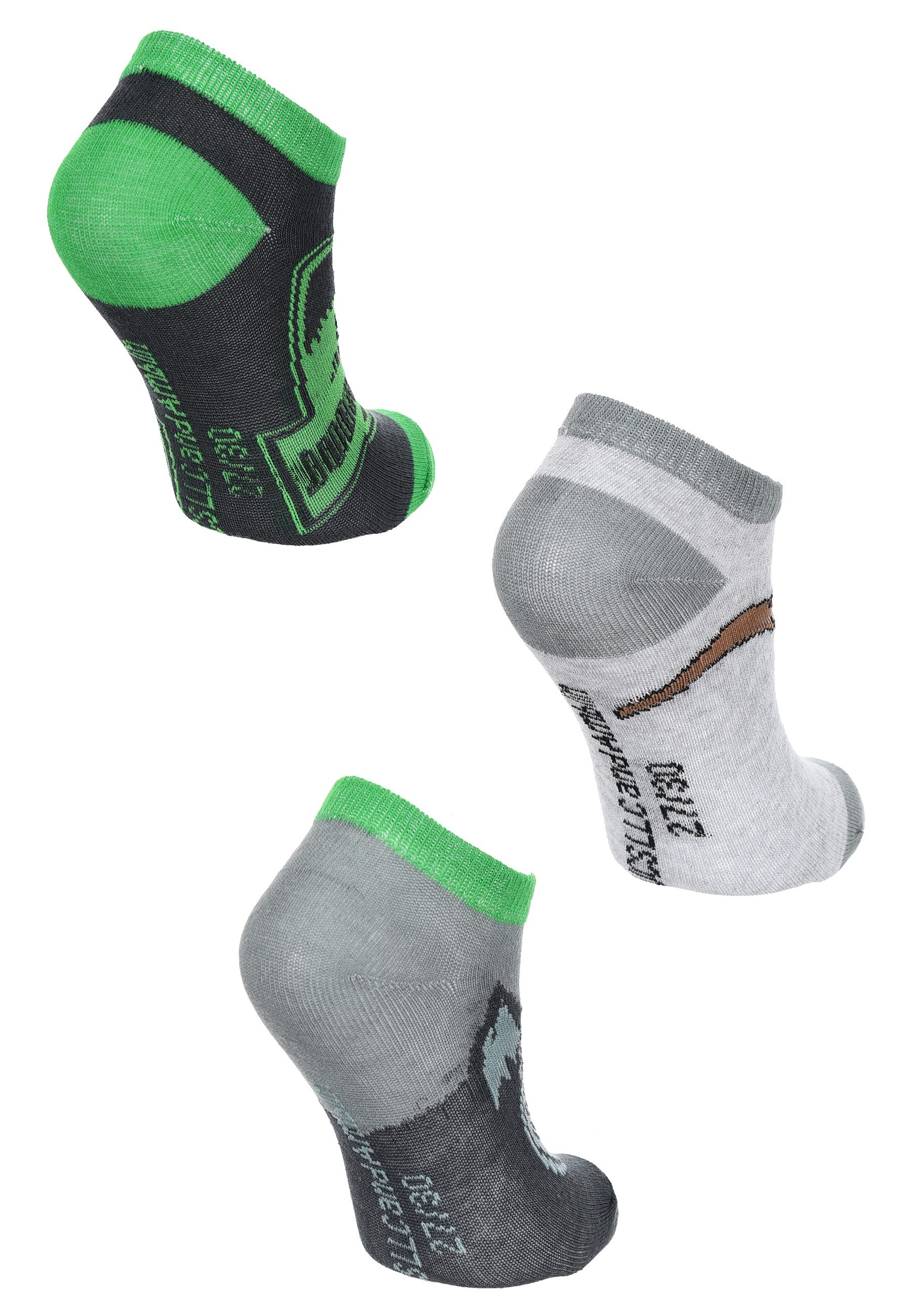 Jurassic World Sneakersocken Kinder Jungen Sneaker Socken 3er Pack (3-Paar)