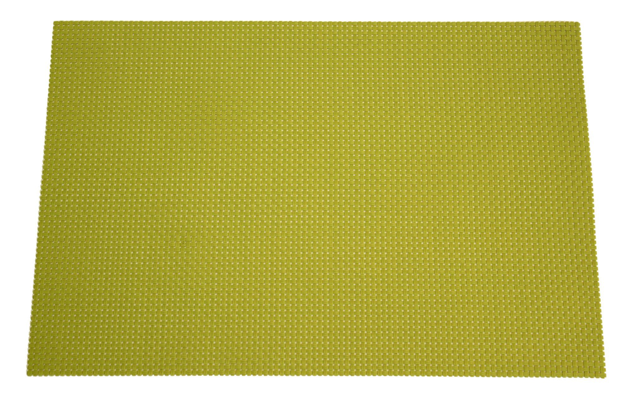Platzset, Platzset Neon uni abwaschbar Tischset 30x45 geflochten, Haus und Deko, (1-St) Grün