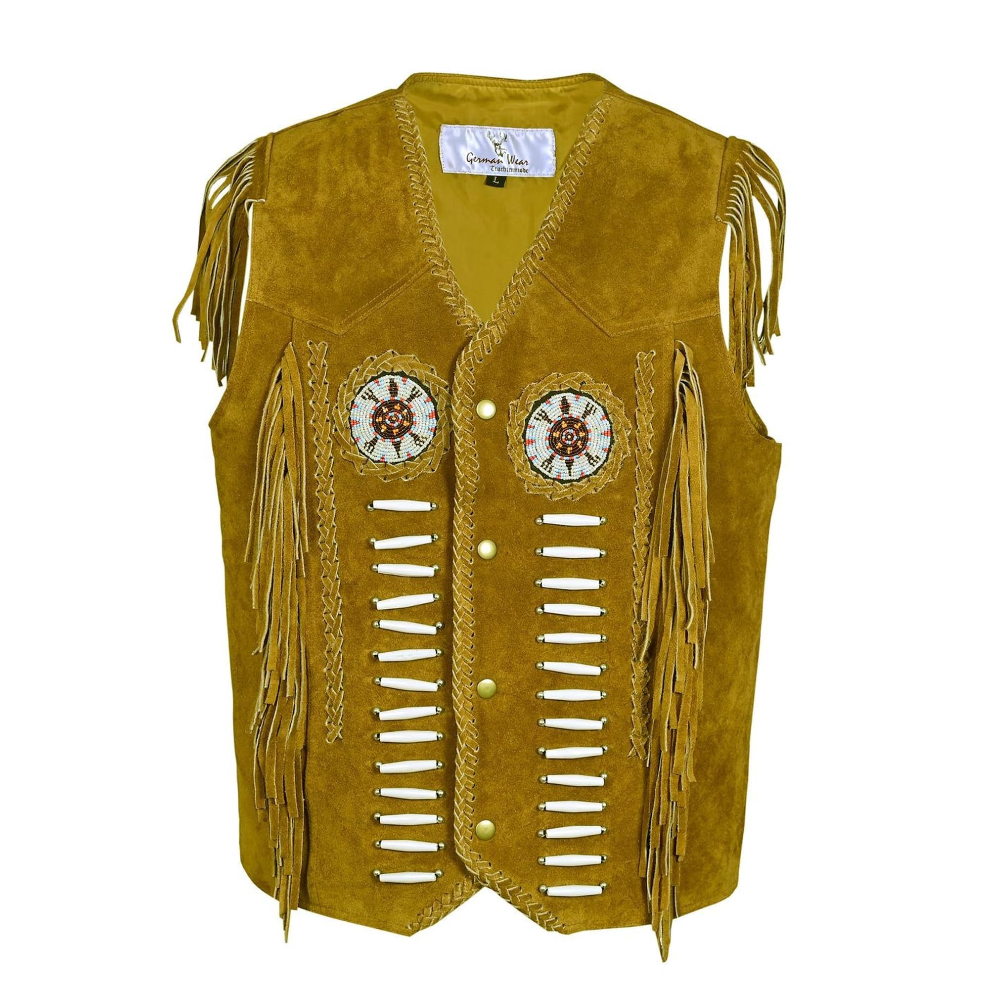 German Wear Reitweste GW950-Weste Western Lederweste Tracht Weste Reiter weste Lederkutte