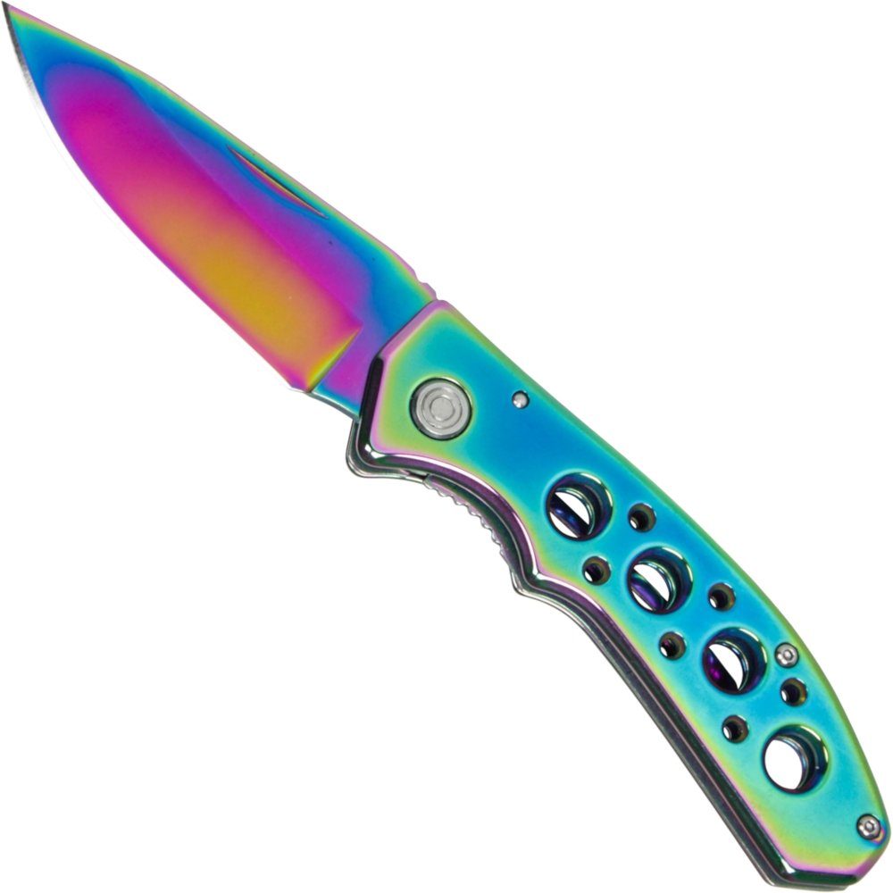 Haller Messer Taschenmesser Rainbow mit Clip Liner Lock