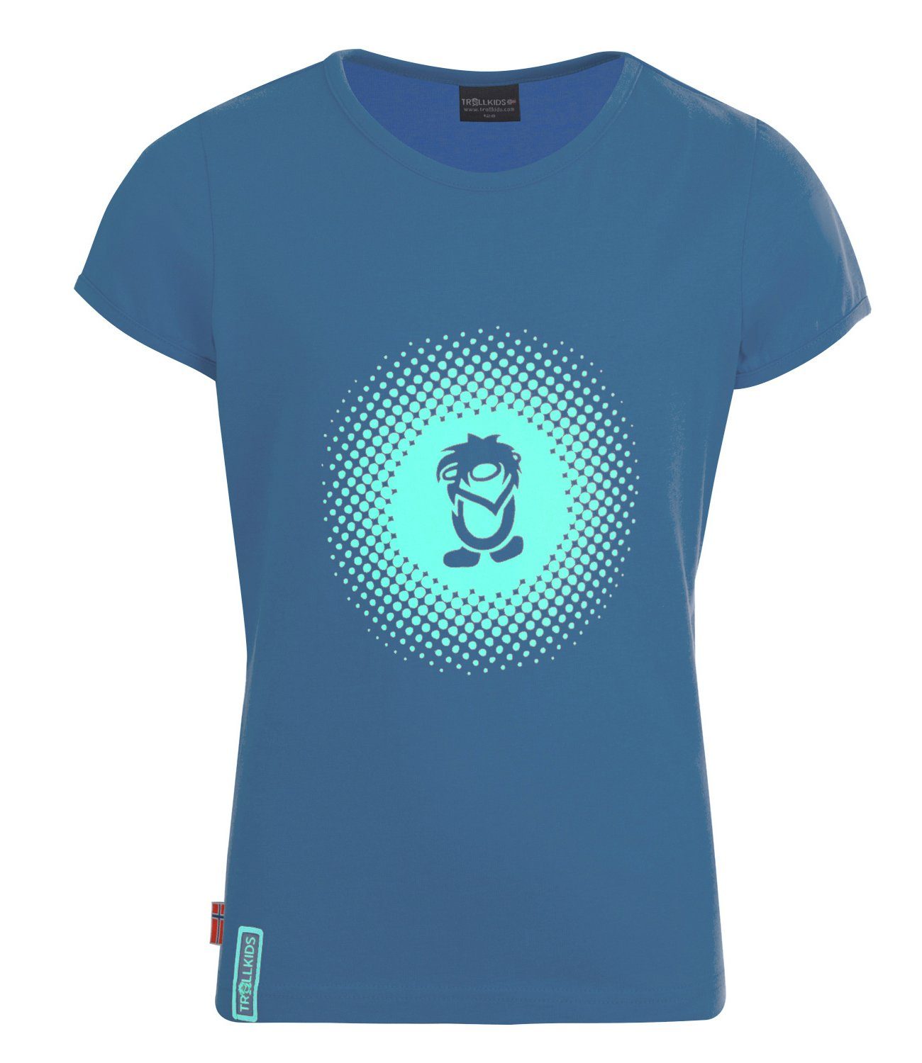 dunkel TROLLKIDS Logo Mitternachtsblau/Minze T-Shirt