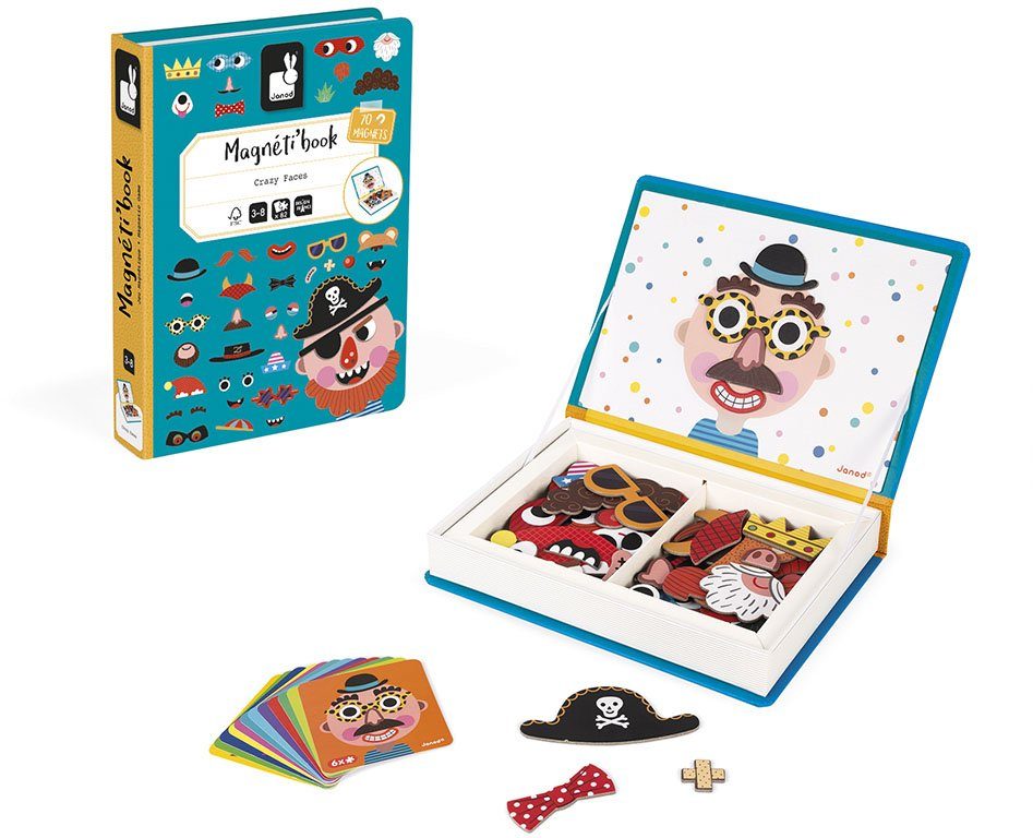 Boys Crazy - Lernspielzeug Face Magnetbuch Janod