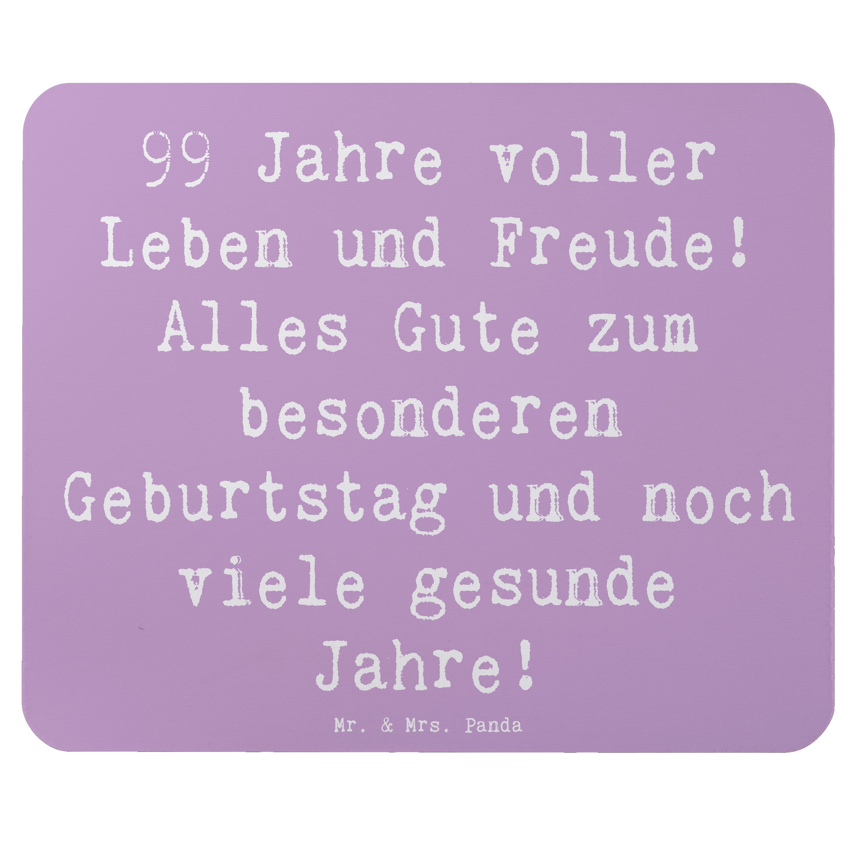 Mauspad Spruch 99. Geburtstag - Lavendeltraum - Geschenk, herzliche Glückwüns