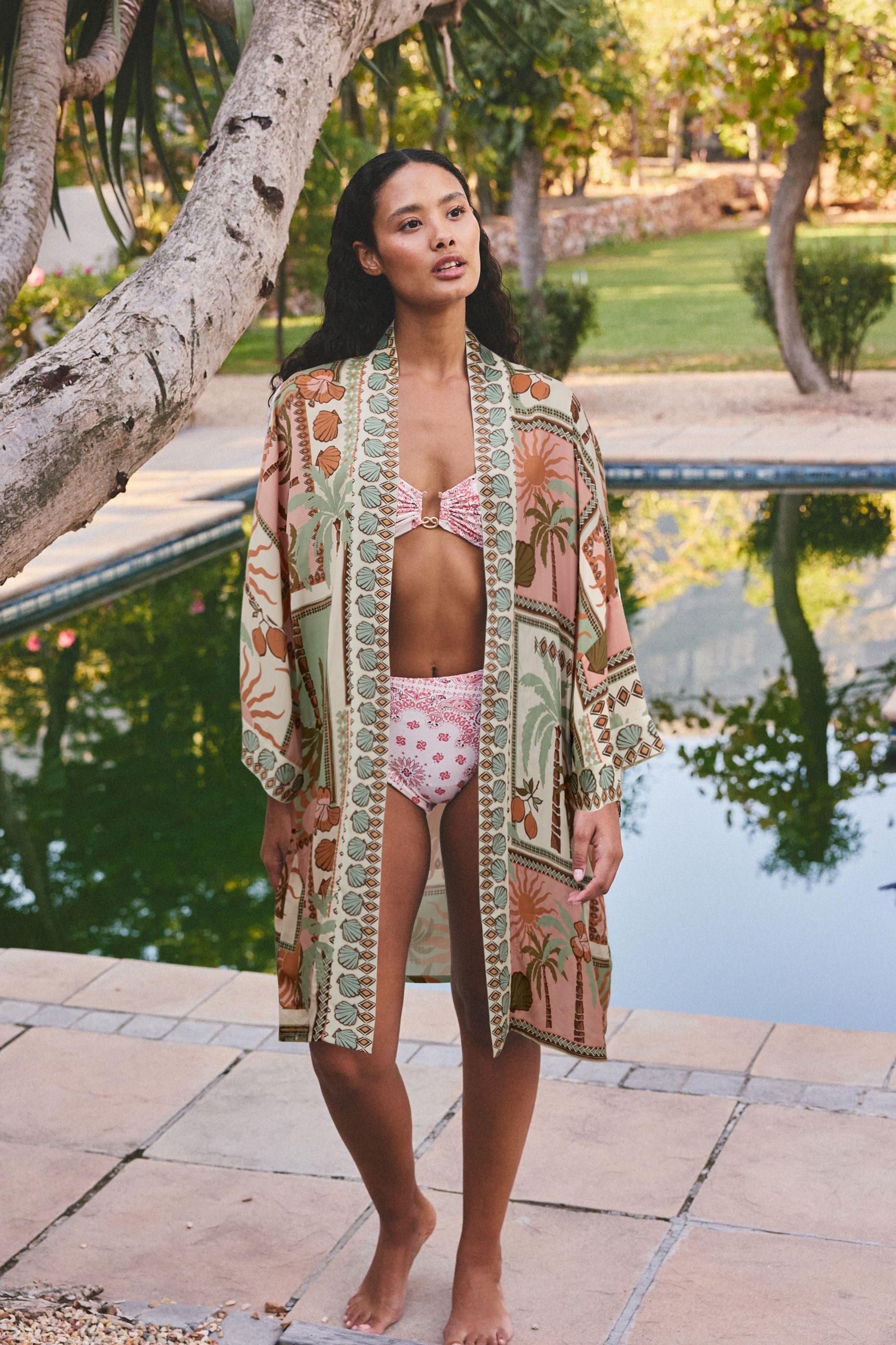Next Blusenkimono Lang geschnittener Kimono (1-tlg) – Bild 5 von 5