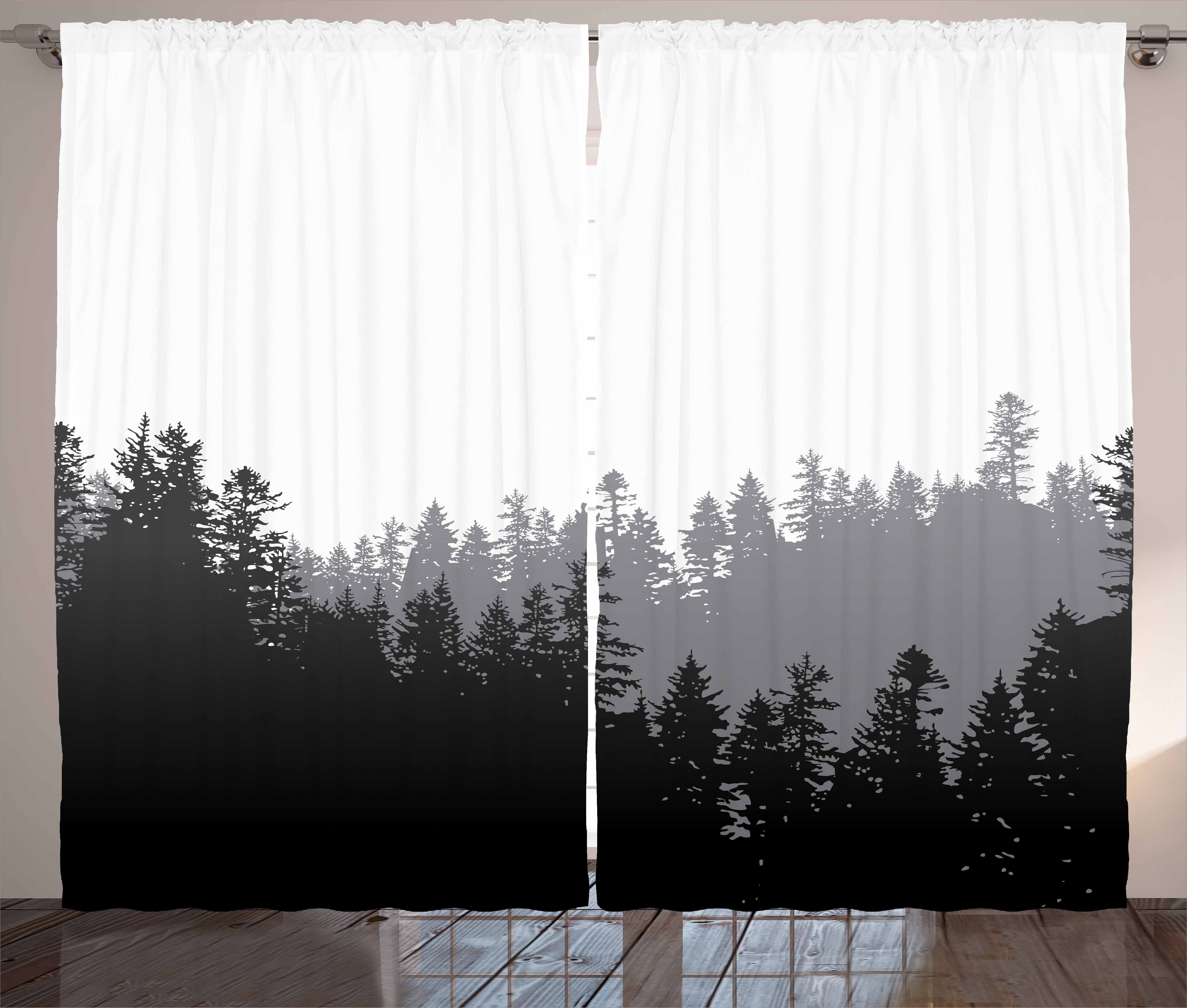 Abstrakt mit Wald Spruces Abakuhaus, Gardine Haken, Wilde Schlaufen Schlafzimmer und Kräuselband Vorhang