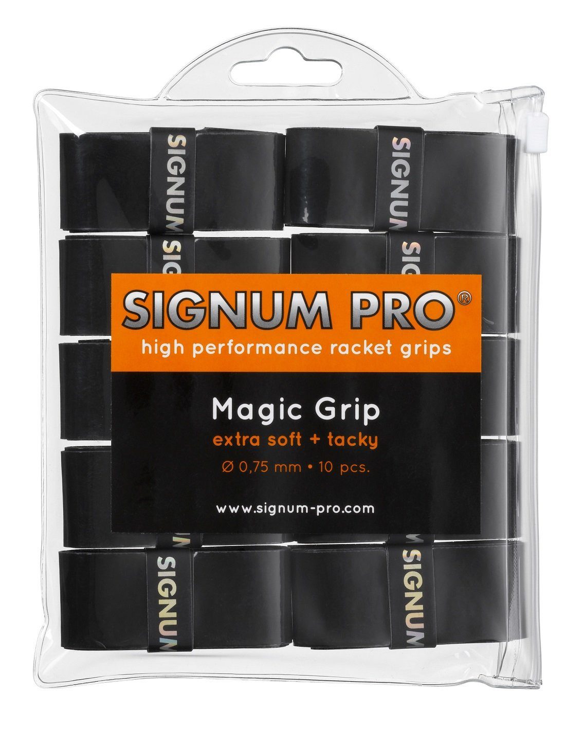 Griffband Overgrip Magic 0.75mm schwarz 10er Clip-Beutel