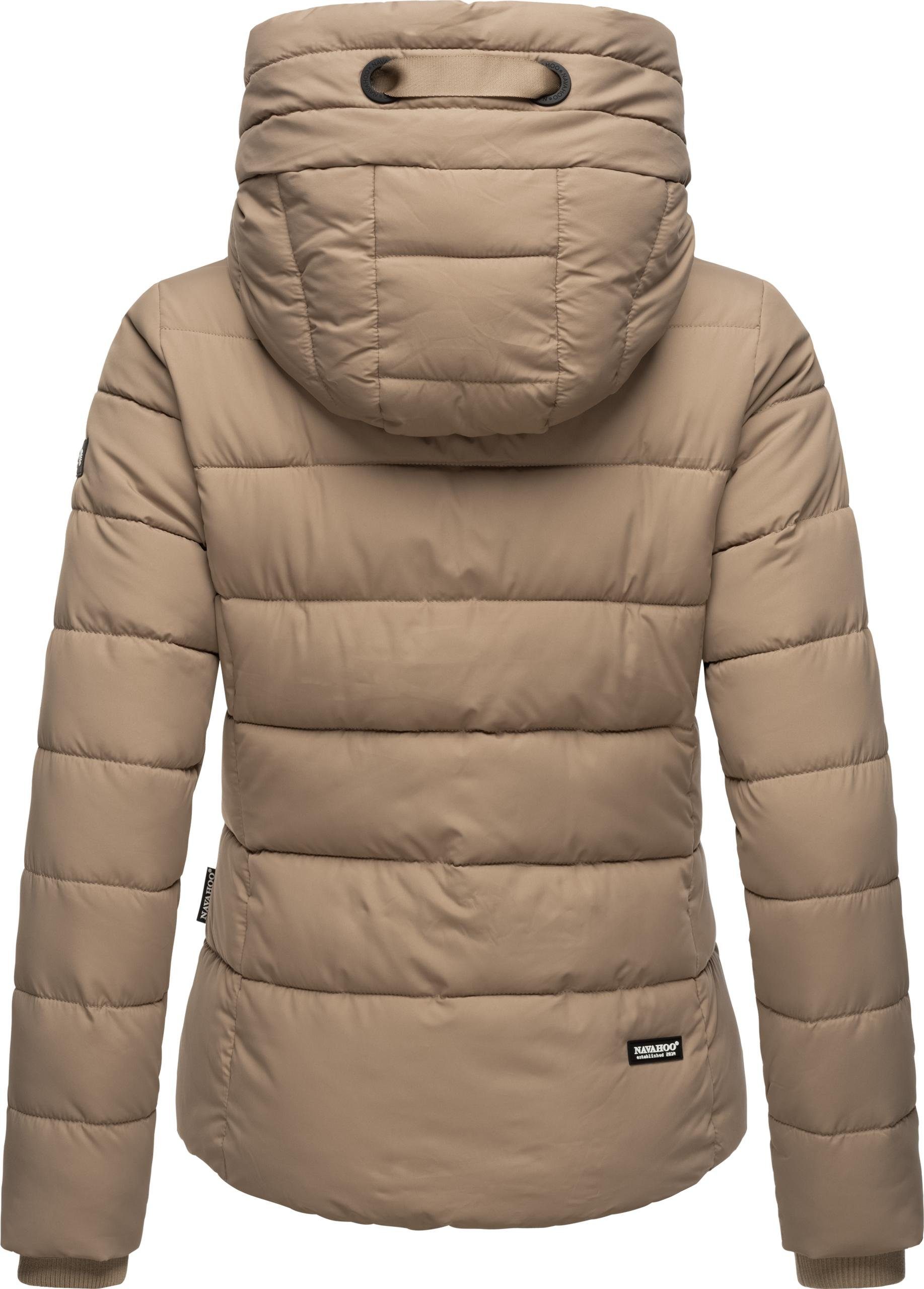 Navahoo Steppjacke Amayaa stylische Damen Winterjacke mit coolen Applikationen