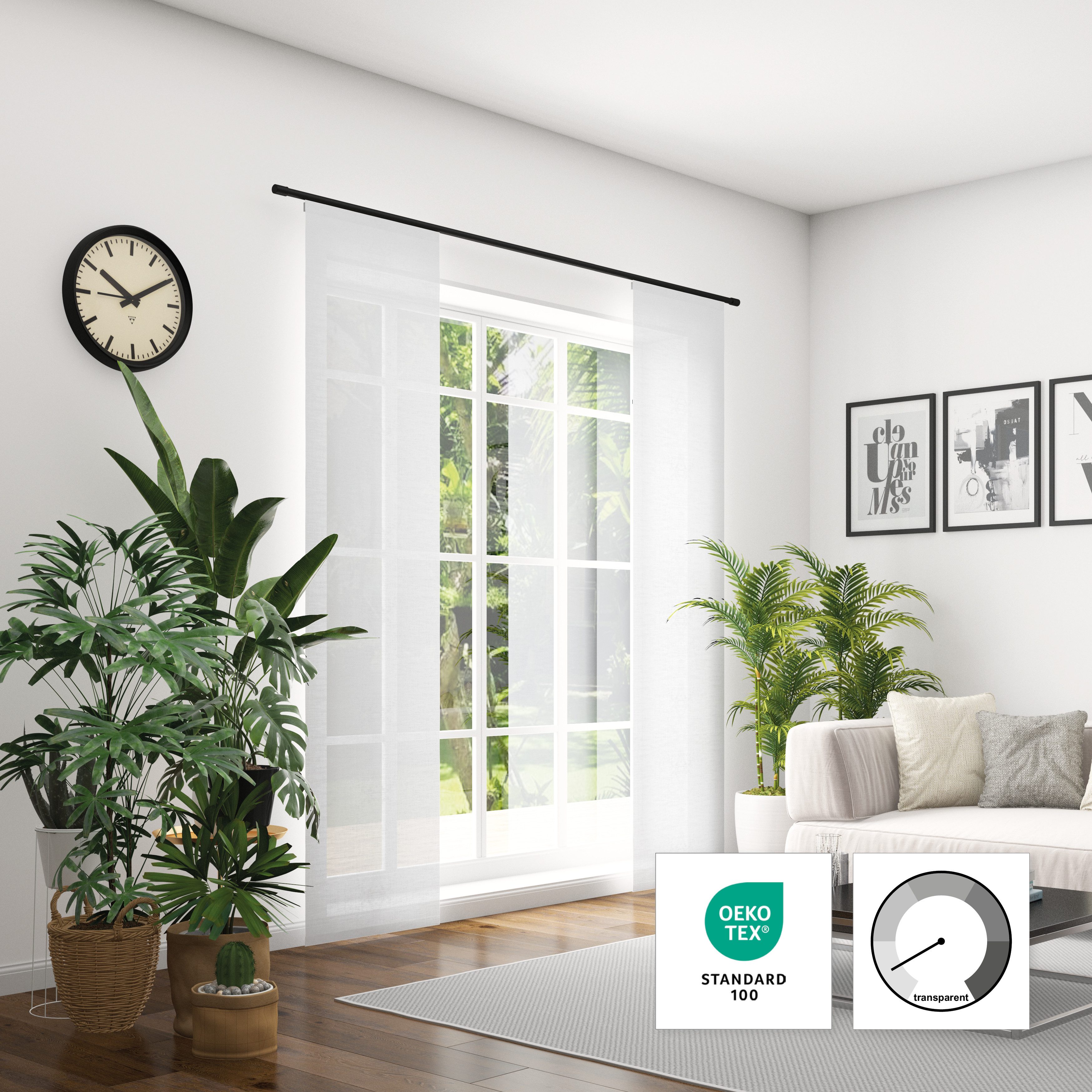 Neutex for you! Schiebegardine Allure (1 St), Paneelwagen, halbtransparent, Jacquard, Breite: 60 cm, nach Maß