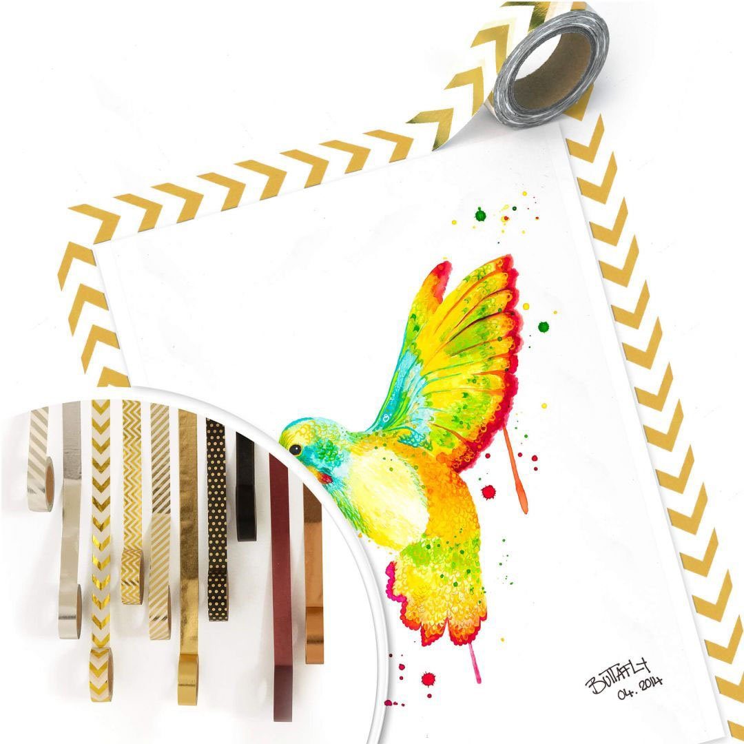 Bild, Wandbild, St), Poster, Wandposter (1 Vögel Kolibri, Wall-Art Poster