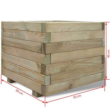 furnicato Hochbeet 50x50x40 cm Holz Quadratisch