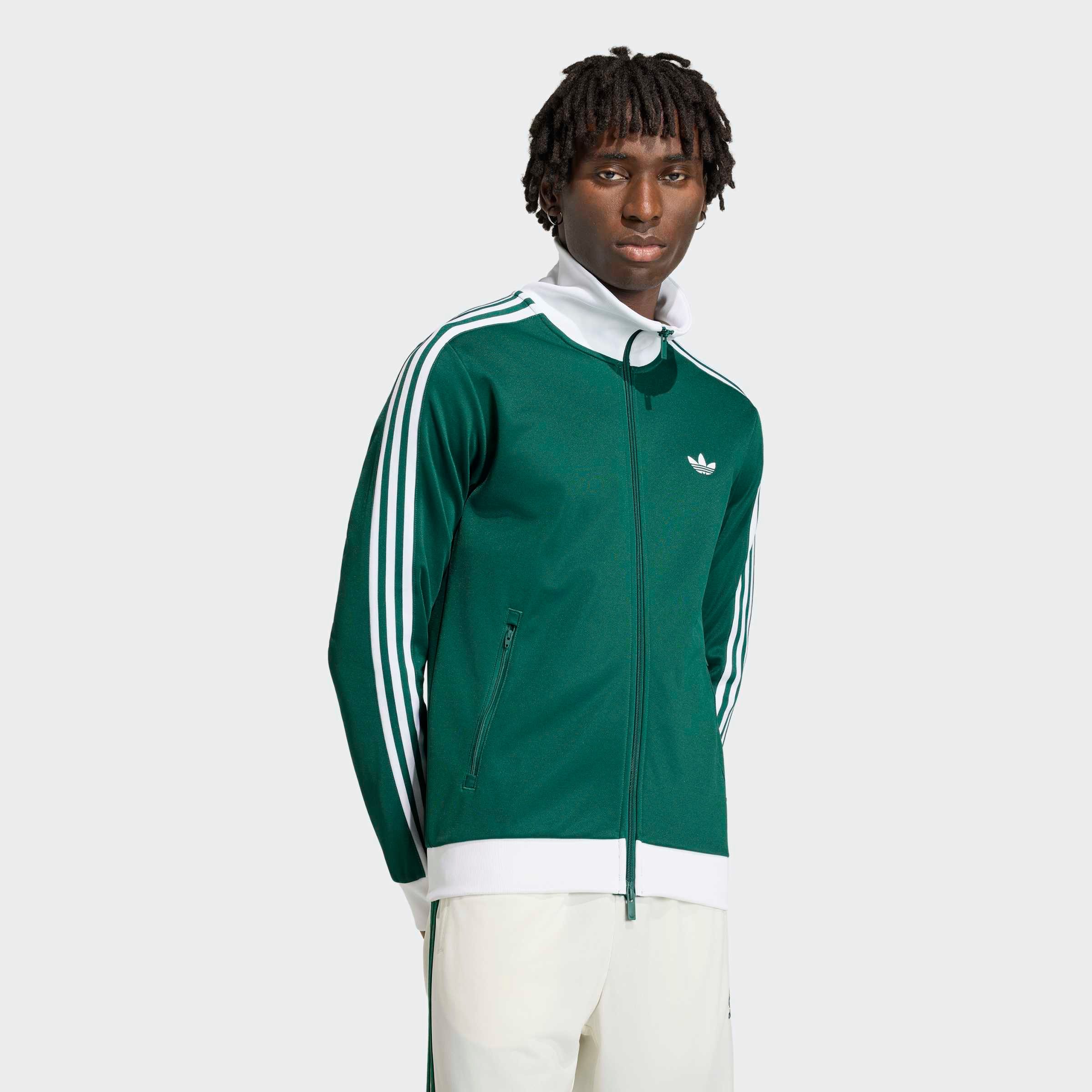 adidas Originals Trainingsjacke BECKENBAUER TT mit Rundhalsausschnitt, aus Baumwolle und Polyester, in normaler Länge