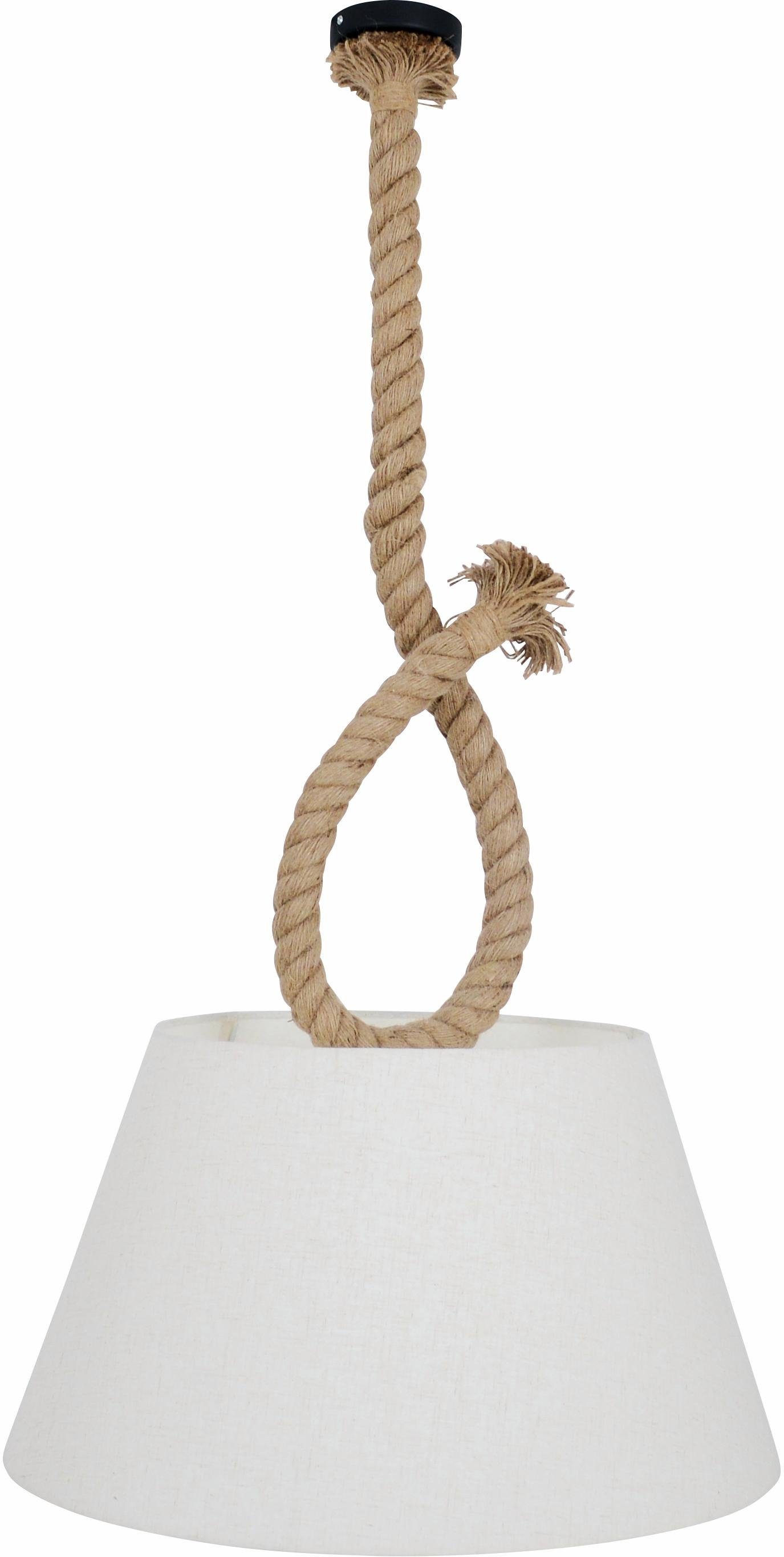 näve Pendelleuchte Rope, ohne Leuchtmittel, Exkl. 1x E27 max. 40W,Juteseil günstig online kaufen