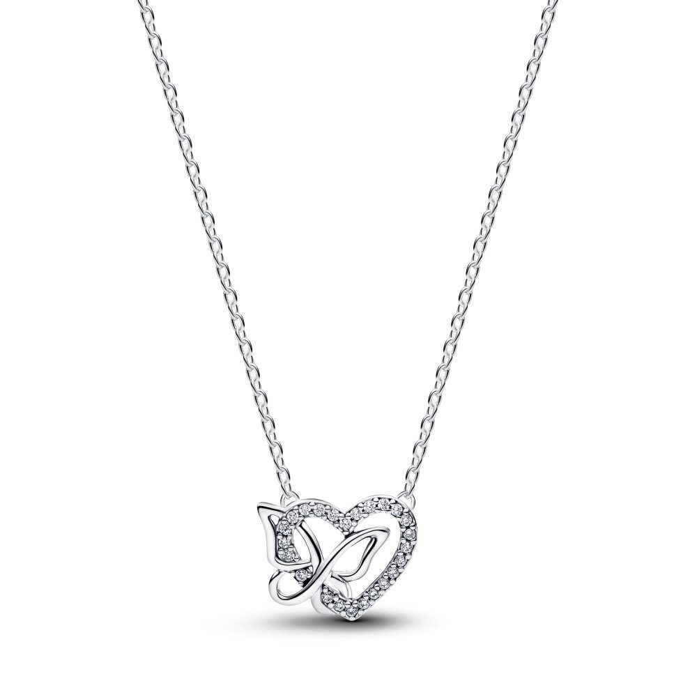 Pandora Collier Pandora Moments Halskette Verschlungenes Herz & Schmetterling 394477C0