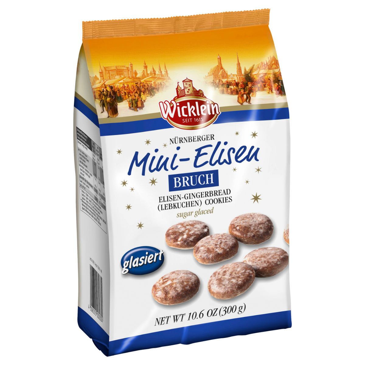 Wicklein Süßigkeit, Wicklein Nürnberger Mini Elisen Lebkuchen mit Nüssen glasiert 300g