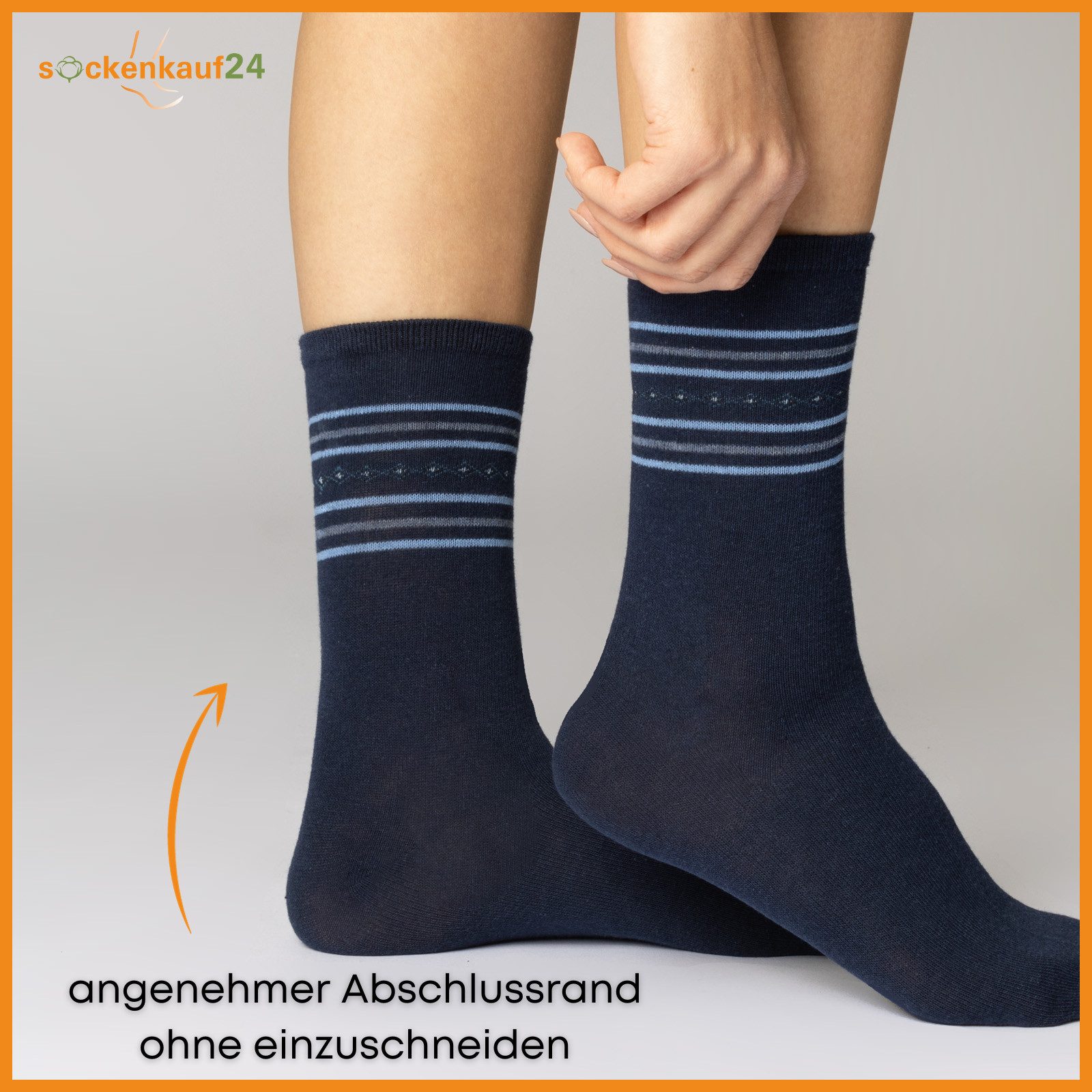 sockenkauf24 Basicsocken 10 Paar Damen Socken Mehrfarbig Streifen Punkte (34977/2, 39-42) Herzen Maritim Baumwolle – Bild 4 von 5