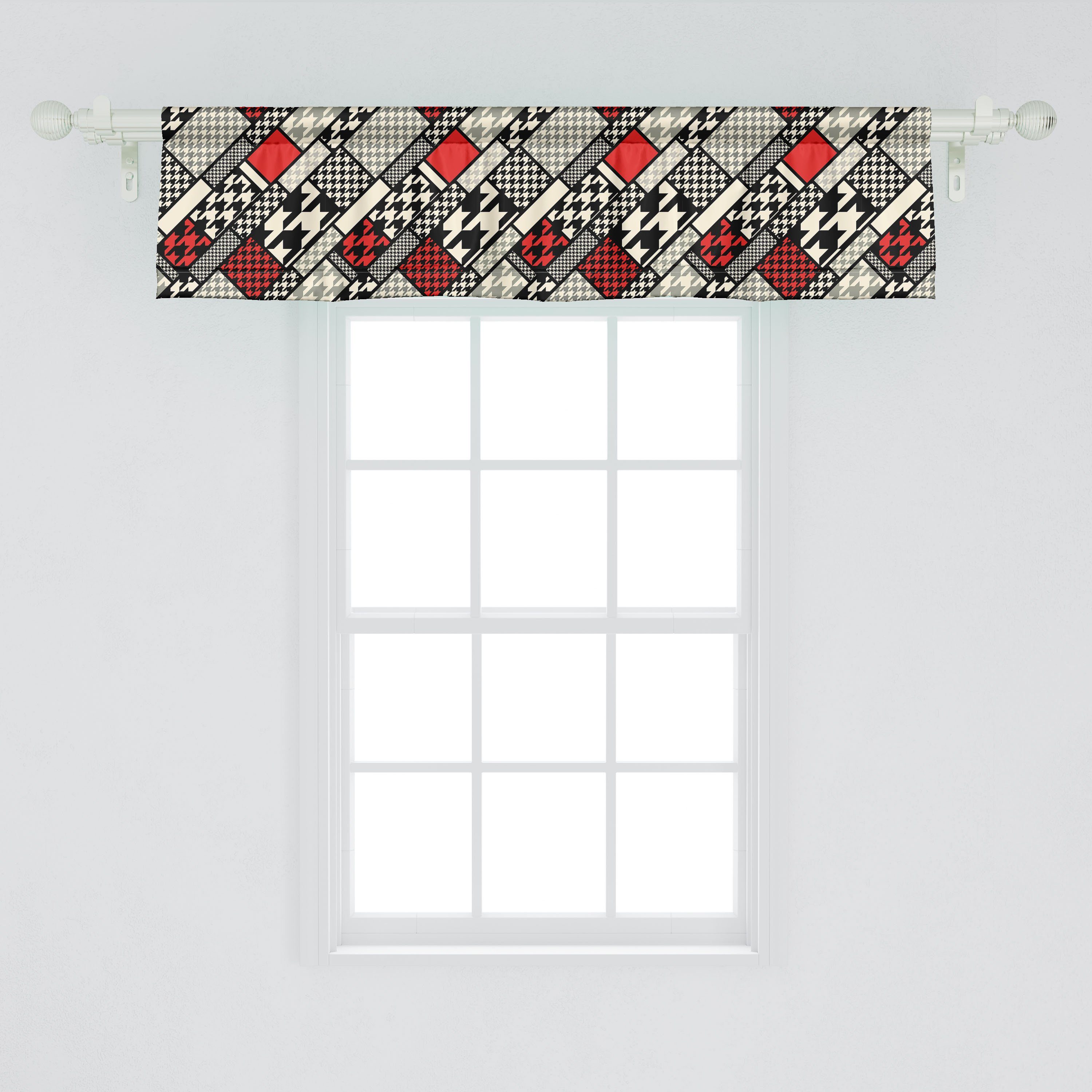 Abakuhaus, Scheibengardine minimalistisches Schlafzimmer Stangentasche, Vorhang mit Microfaser, Volant Modern Dekor Küche für Design