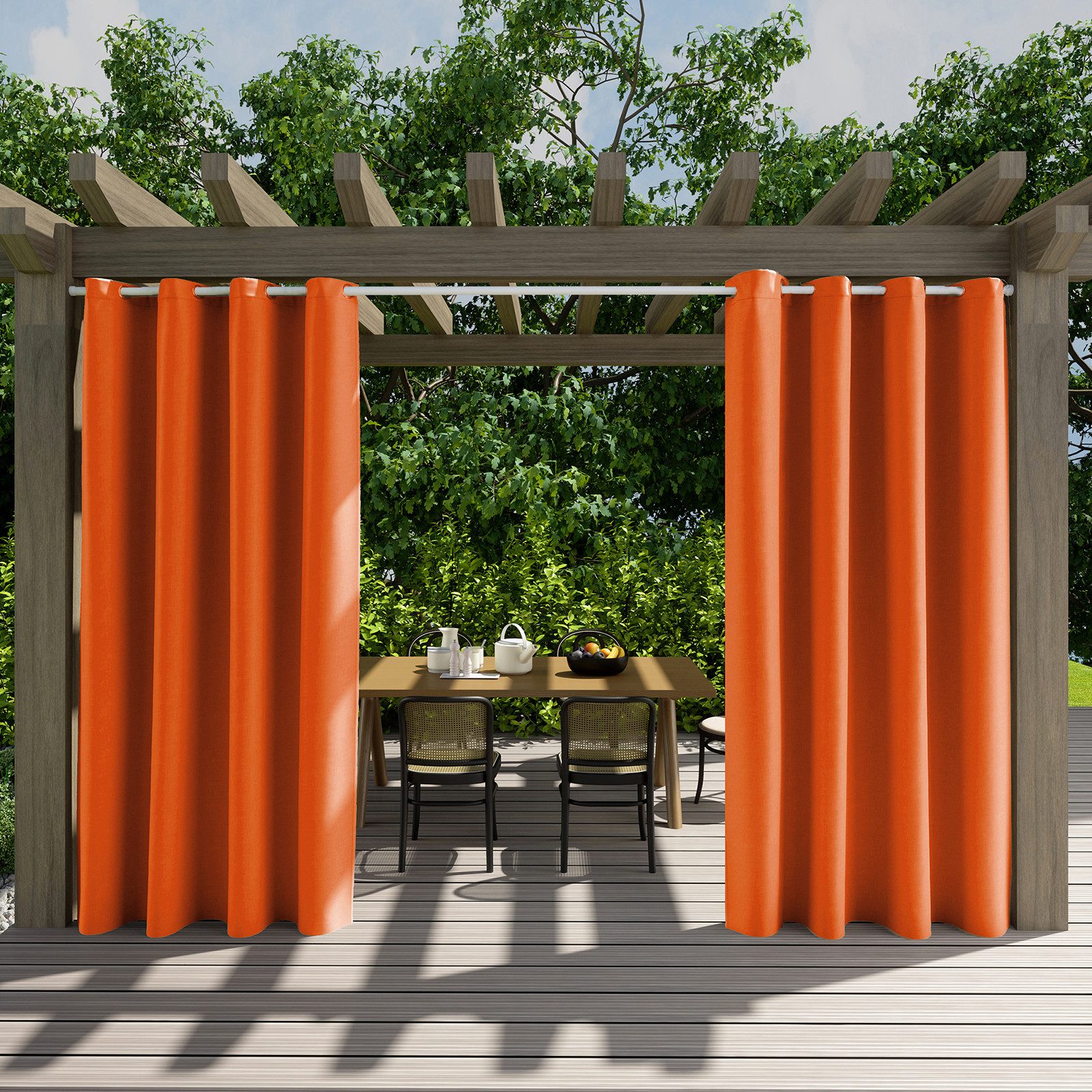 Jibenhome Outdoorgardine Wetterfest Outdoor Vorhänge, Sonnenschutz günstig online kaufen
