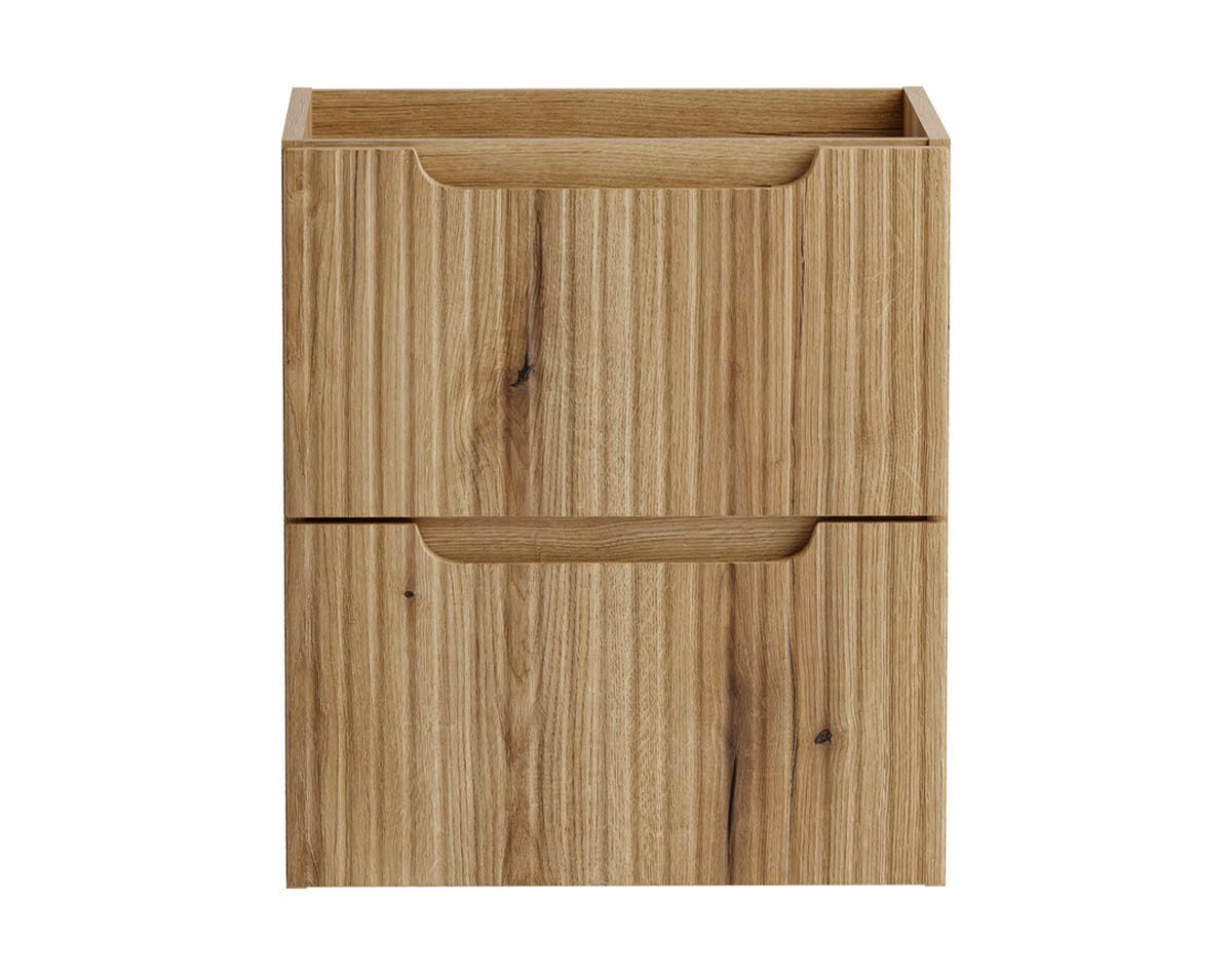 einfachgutemoebel Waschtisch-Set ILUNA Coast Waschtisch 50cm Eiche ohne Platte und Becken, (Badmöbel Set, 1-St., Waschtisch Unterschrank)