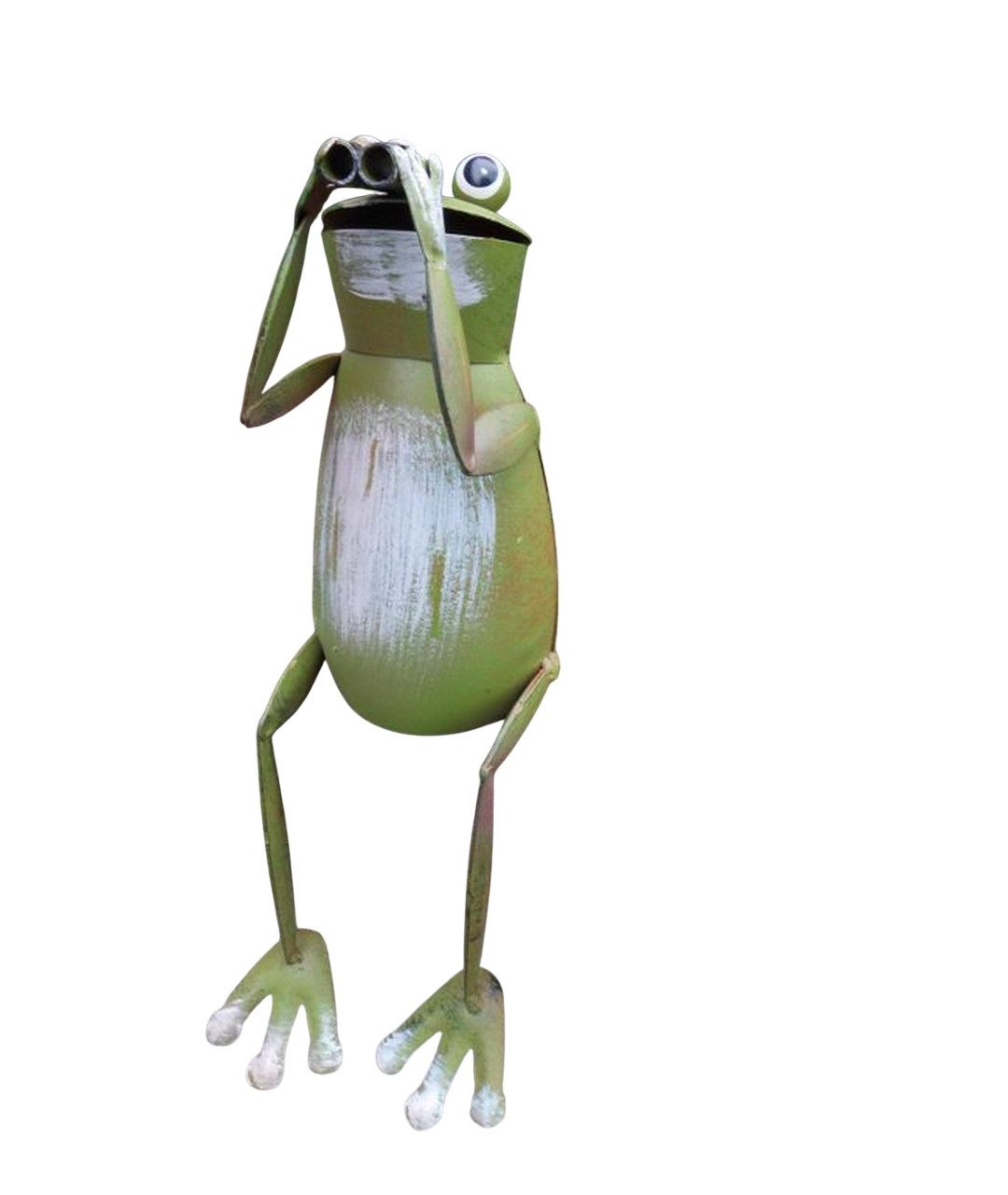 Deko-Impression Dekofigur Kantenhocker Spanner Zaunfigur Pfahlhocker Frosch mit Fernglas 27 cm (1 St)