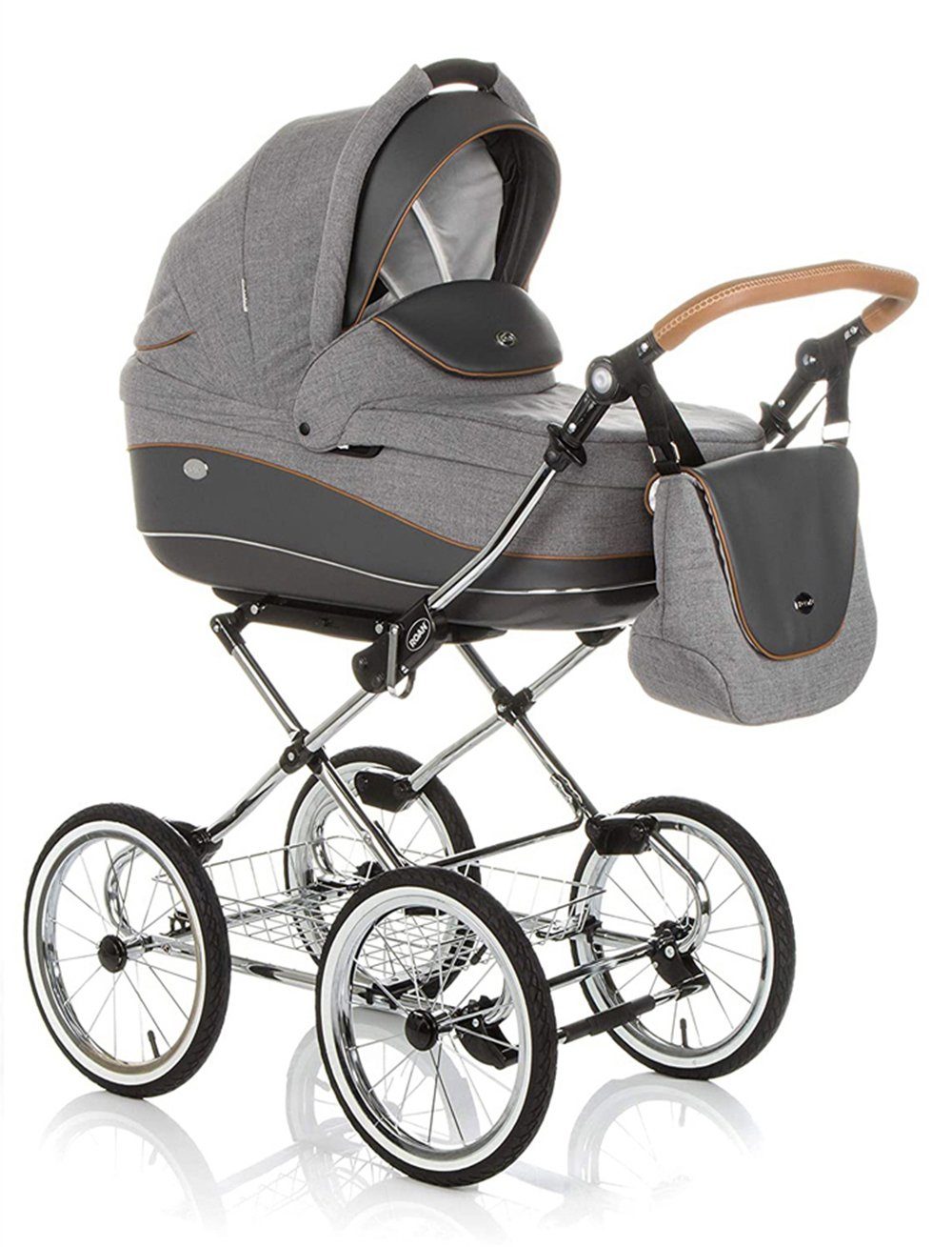 Designs inkl. 13 1 Kombi-Kinderwagen in Roan 3 Autositz Emma Teile Grau-Schwarz - in - 7 (E-56)