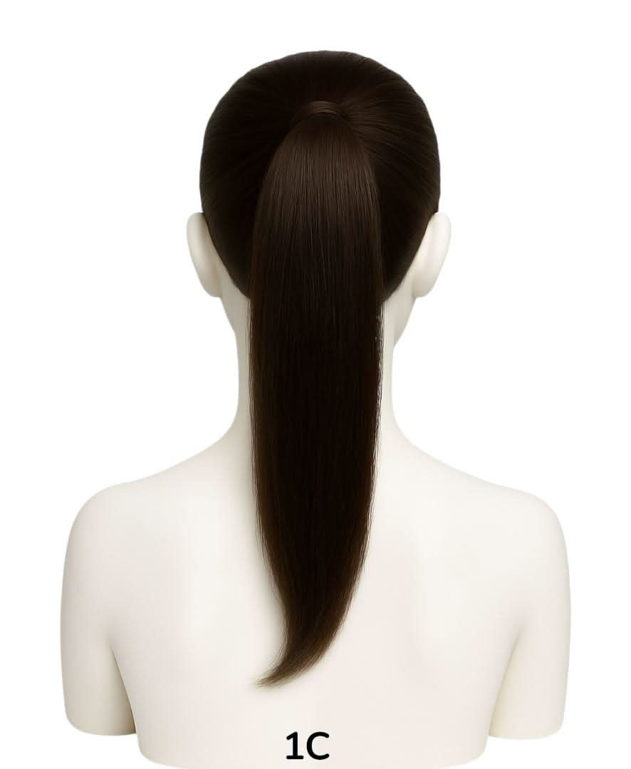 NOGI Echthaar-Extension NOGI Rose Glimmer, Echthaar-Ponytail, 30 cm glatt mit natürlichem Glanz
