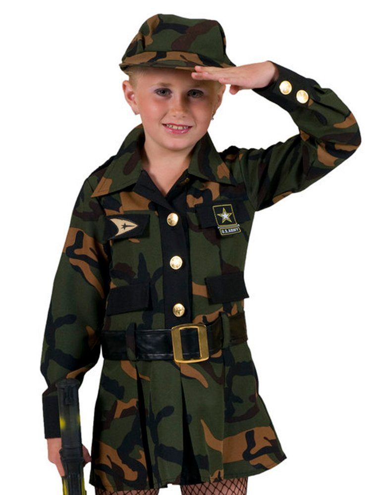 Funny Fashion Polizei-Kostüm »Camouflage Kostüm für Mädchen - Dschungel  Safari Verkleidung«