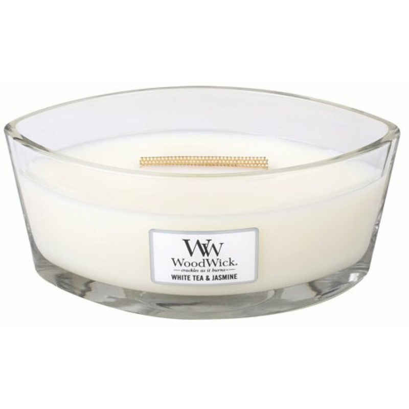 Woodwick Duftkerze »WoodWick White Tea & Jasmine Duftkerze 453,6 g« (Kerze im Glas)