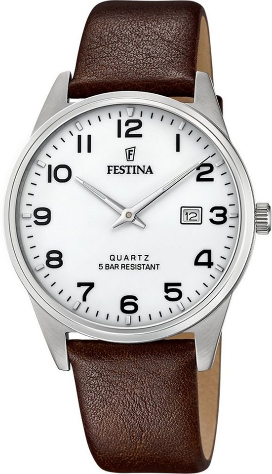 Festina Quarzuhr Festina F20512/1 Klassik Herrenuhr 39mm 5ATM