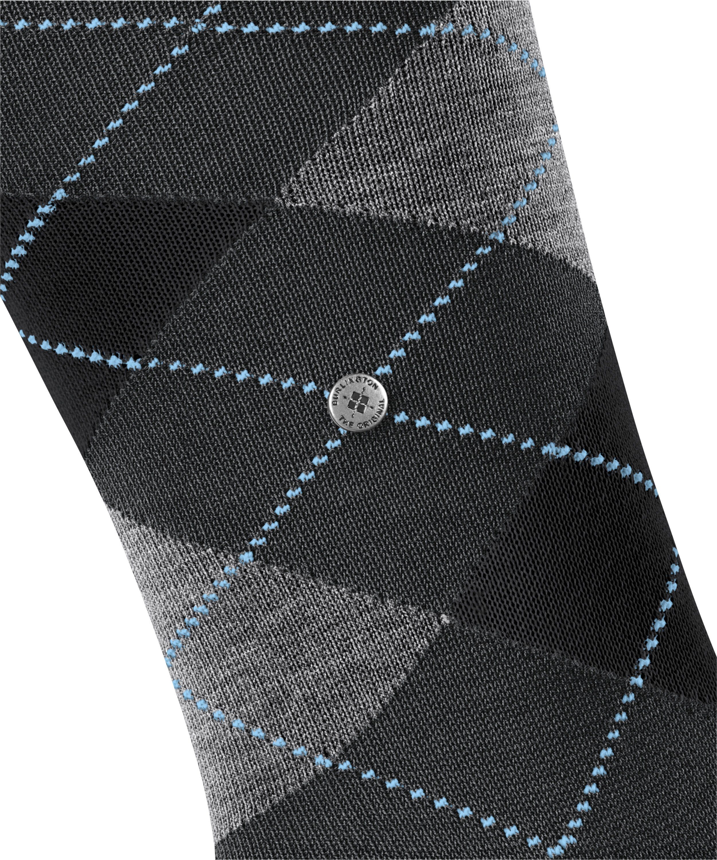 Burlington Kniestrümpfe Manchester Kniestrümpfe (1-Paar) mit elegant schimmernder Baumwolle