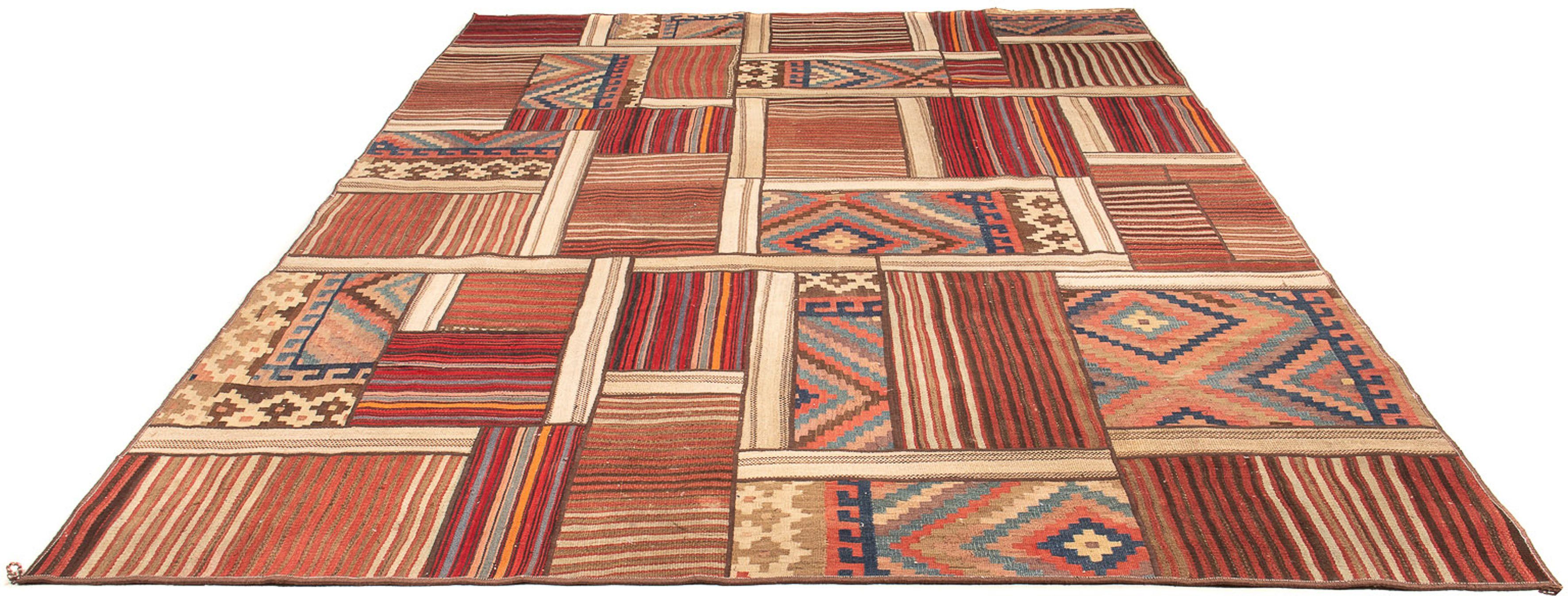 Teppich Patchwork - 350 x 250 cm - mehrfarbig, morgenland, rechteckig, Höhe: 7 mm, Wohnzimmer, Einzelstück