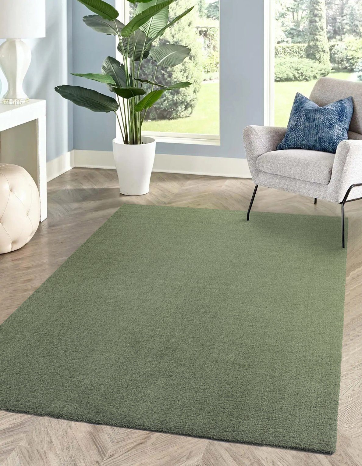 Rikmani Teppich Waschbarer Teppich Kurzflor-Teppich für Wohnzimmer, Esszimmer, Schlafz – Bild 2 von 4