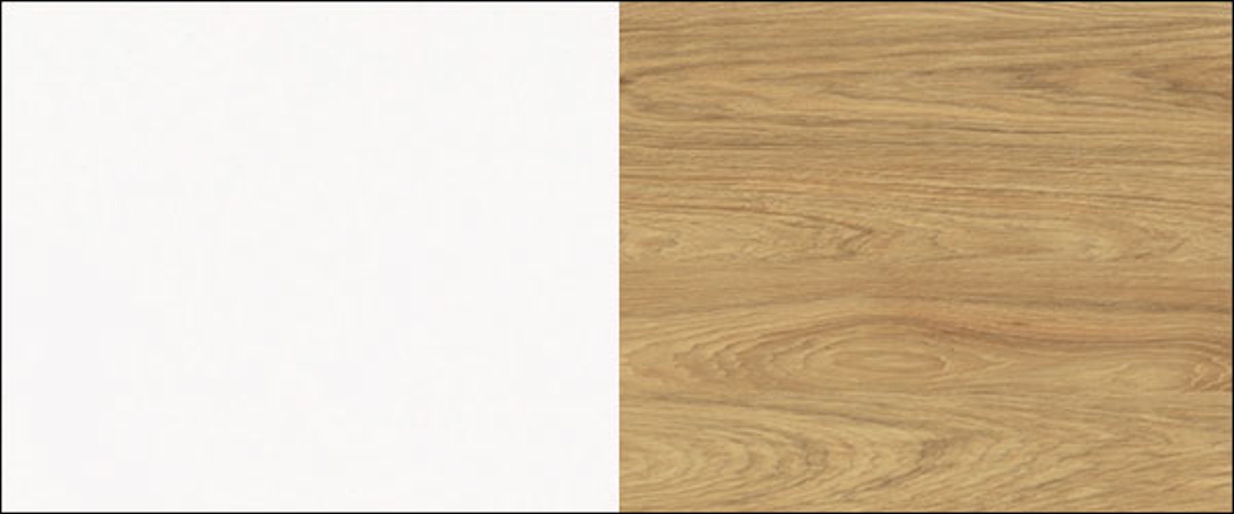 Feldmann-Wohnen Unterschrank Ausführung Hickory wählbar Korpusfarbe Natur mit & 15cm Arezzo Front-, grifflos Korbauszug