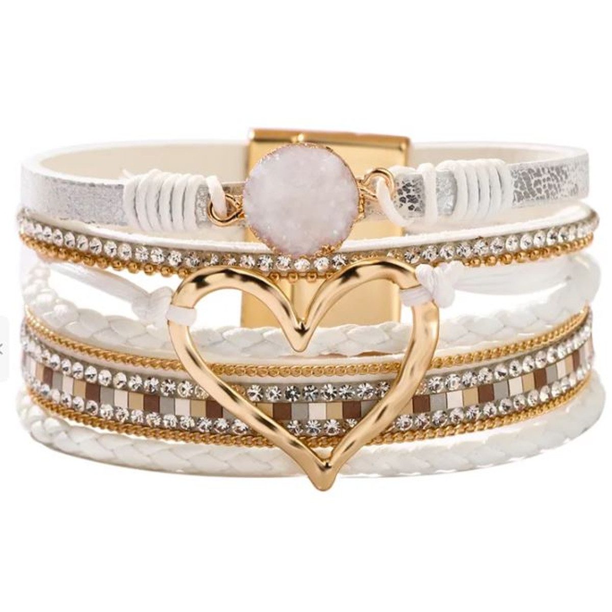 KARMA Lederarmband Lederarmband Herz vers. Farben Kunstleder Armband Damen günstig online kaufen