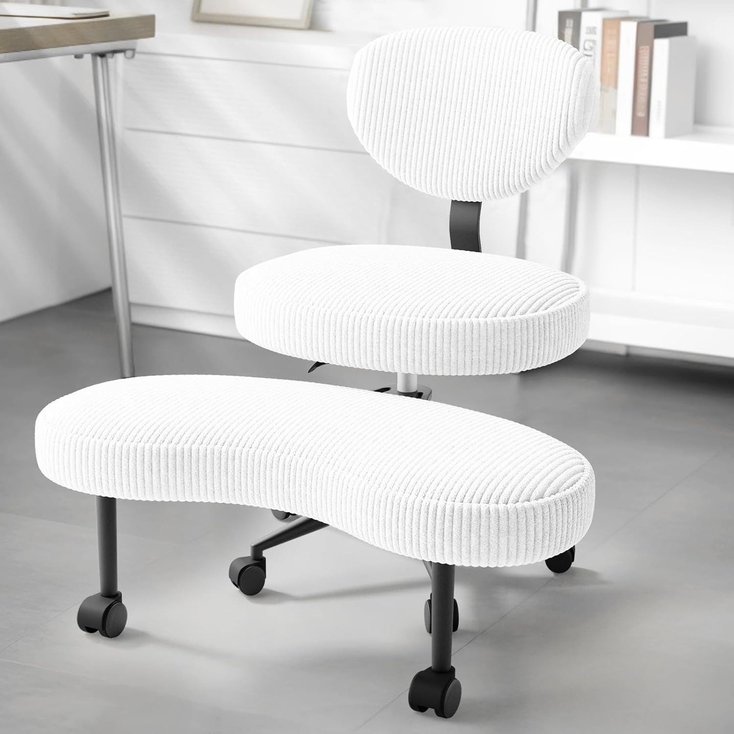 Patbrela Bürostuhl mit Kreuzbeinen,Ergonomischer Kniestuhlm,360° drehbar
