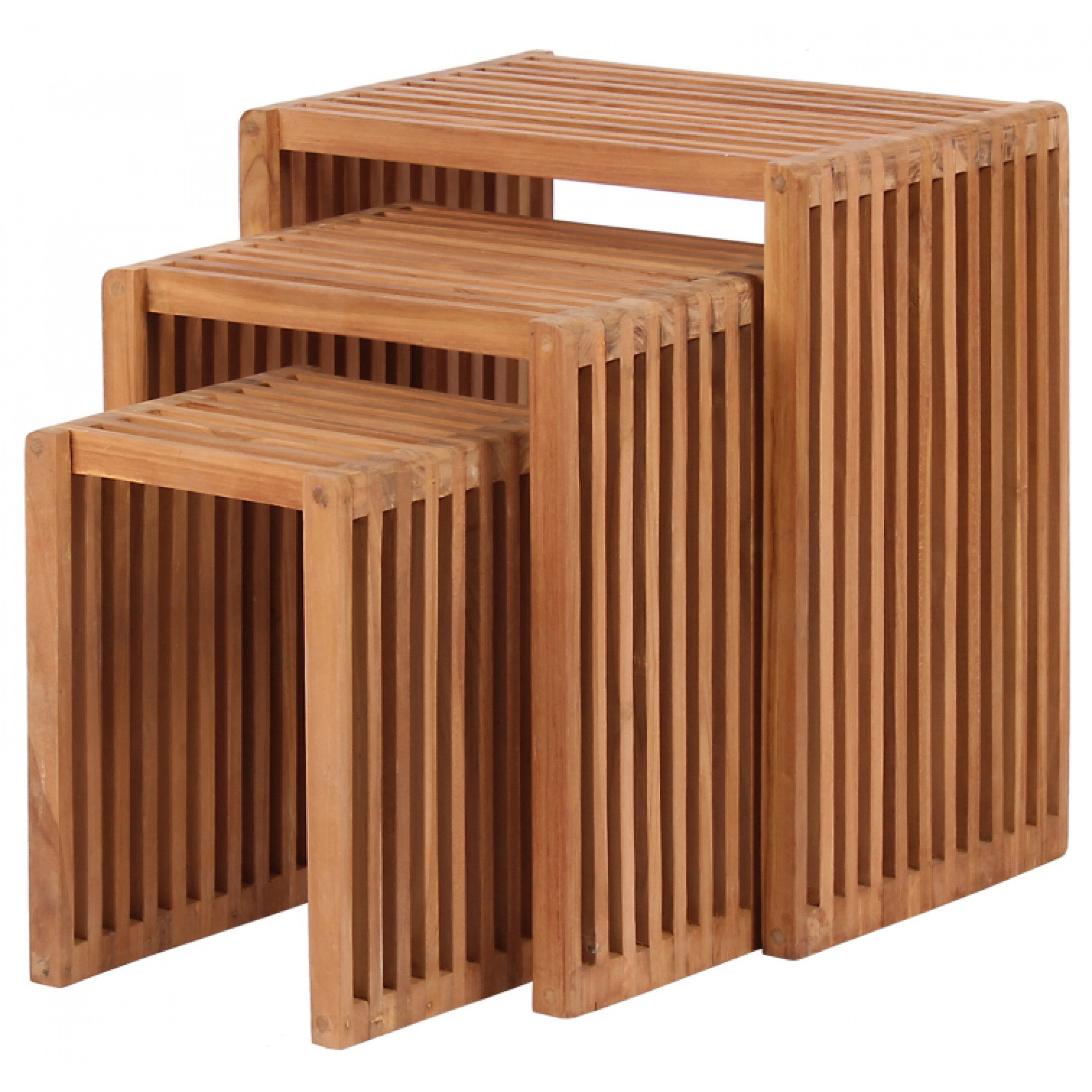 deVries Beistelltisch deVries Beistelltisch 3er-Set "WOODIE" günstig online kaufen