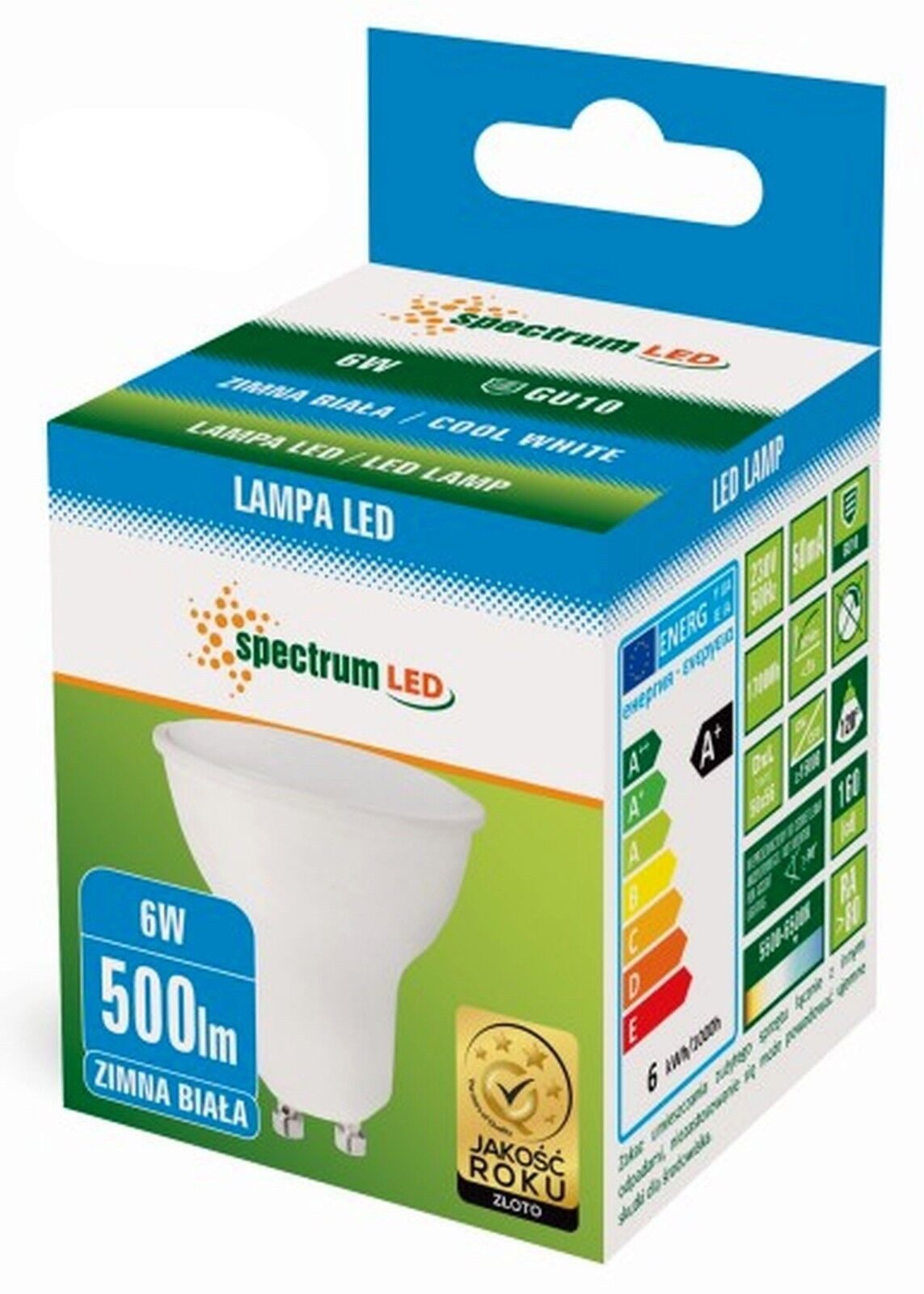 Spectrum LED-Leuchtmittel LED GU10 6W = 60W Spot 120° Reflektor 230V Strahl günstig online kaufen