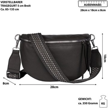 EAAKIE Gürteltasche Bauchtasche Umhängetasche Crossbody-Bag Hüfttasche Kunstleder Italy-D, als Schultertasche, CrossOver, Umhängetasche tragbar