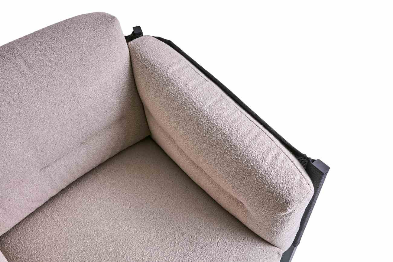 Brafab Gartensessel Delux mit Kissen, Schwarz, inkl. Kissen