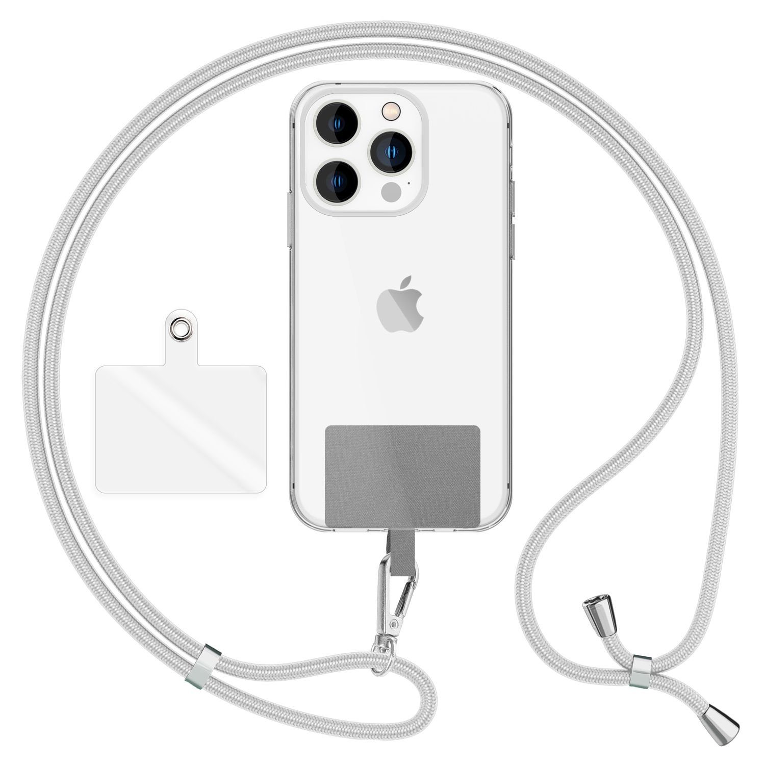20x Handy-Lanyard-Pads – Selbstklebende Halterung Für Handyhüllen, Schlank, Mit Metallring Für Handschlaufe