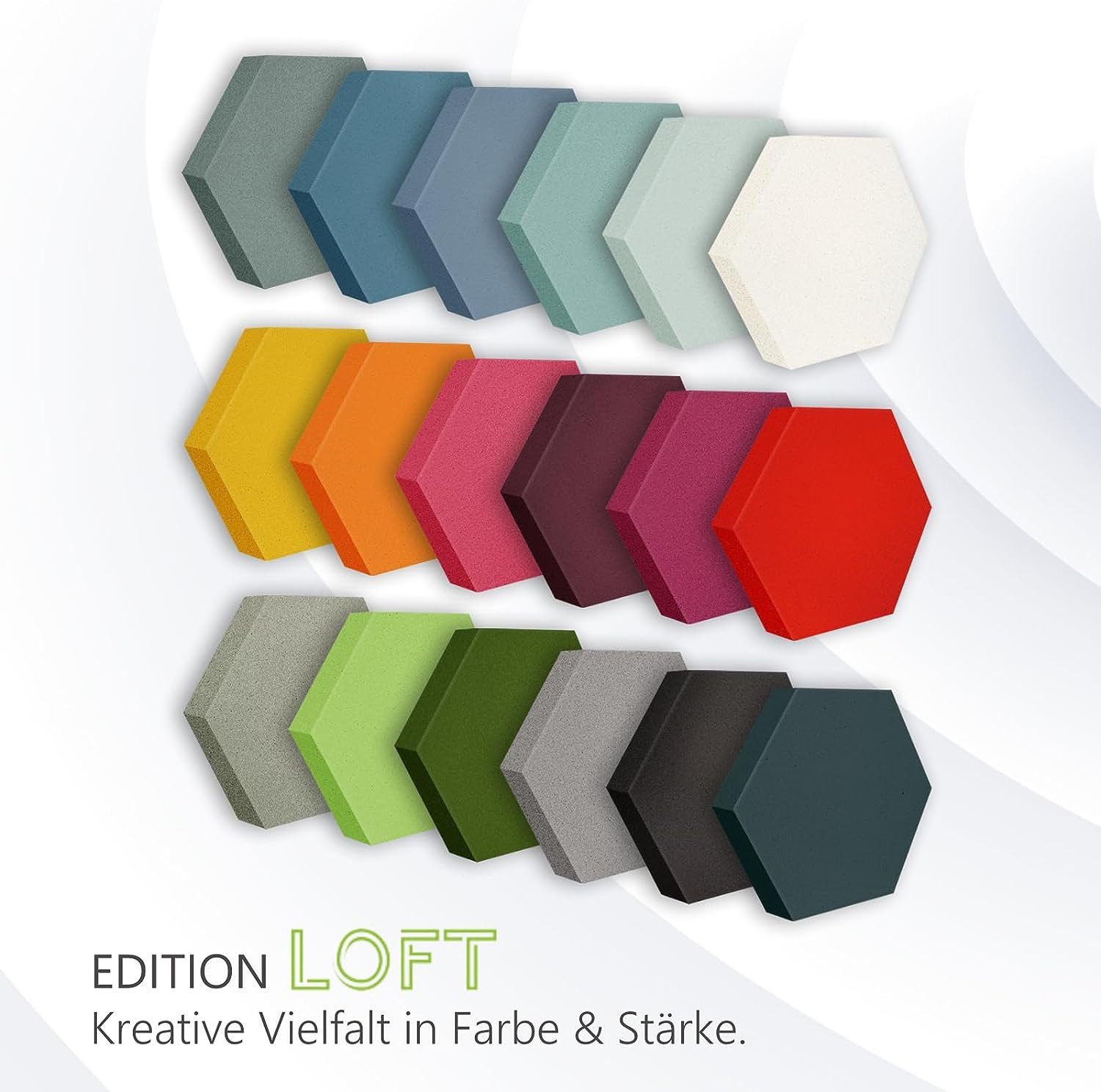 platino24 Akustikplatte platino24 Akustikpaneele 12 Elemente Edition LOFT 3D I Ø 300mm
