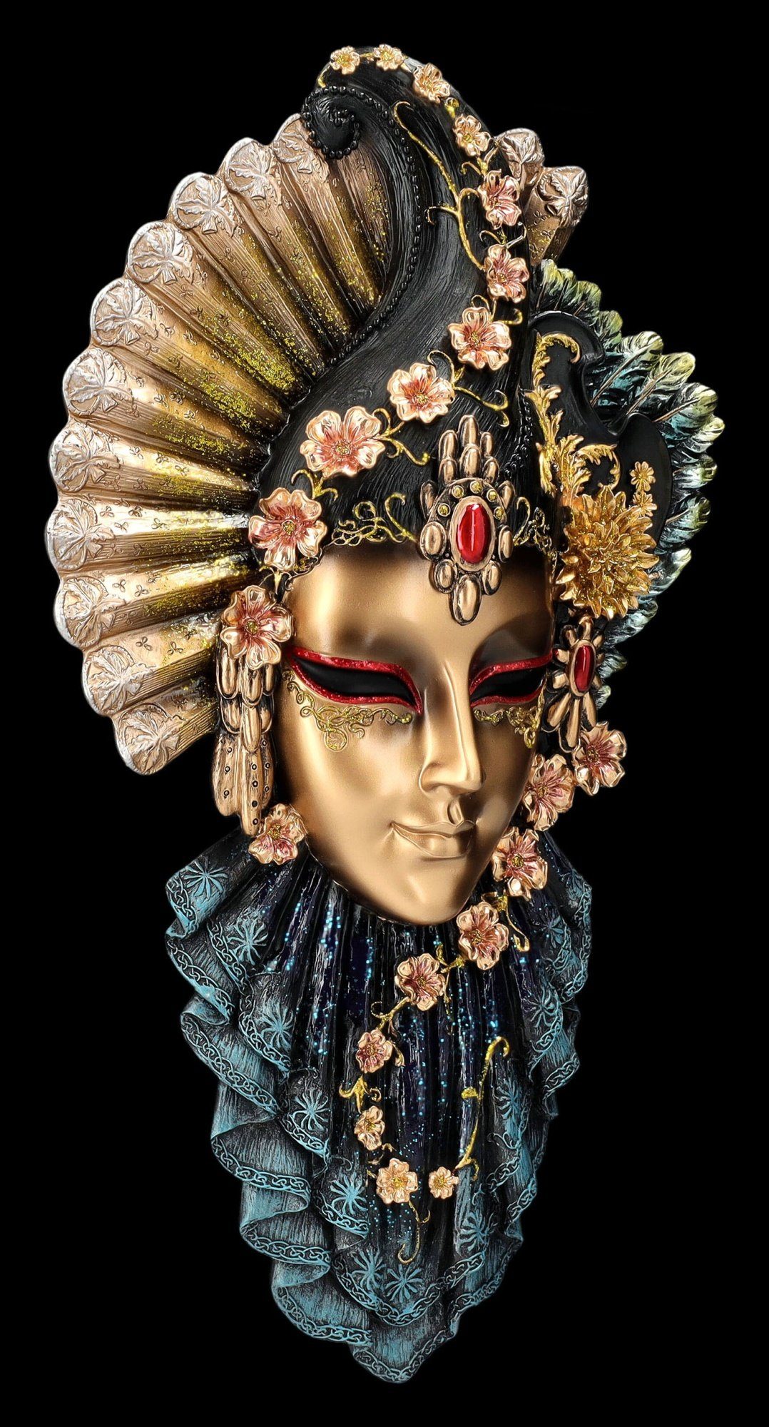Figuren Shop GmbH Wanddekoobjekt Venezianische Maske - Charm Flower bunt - günstig online kaufen
