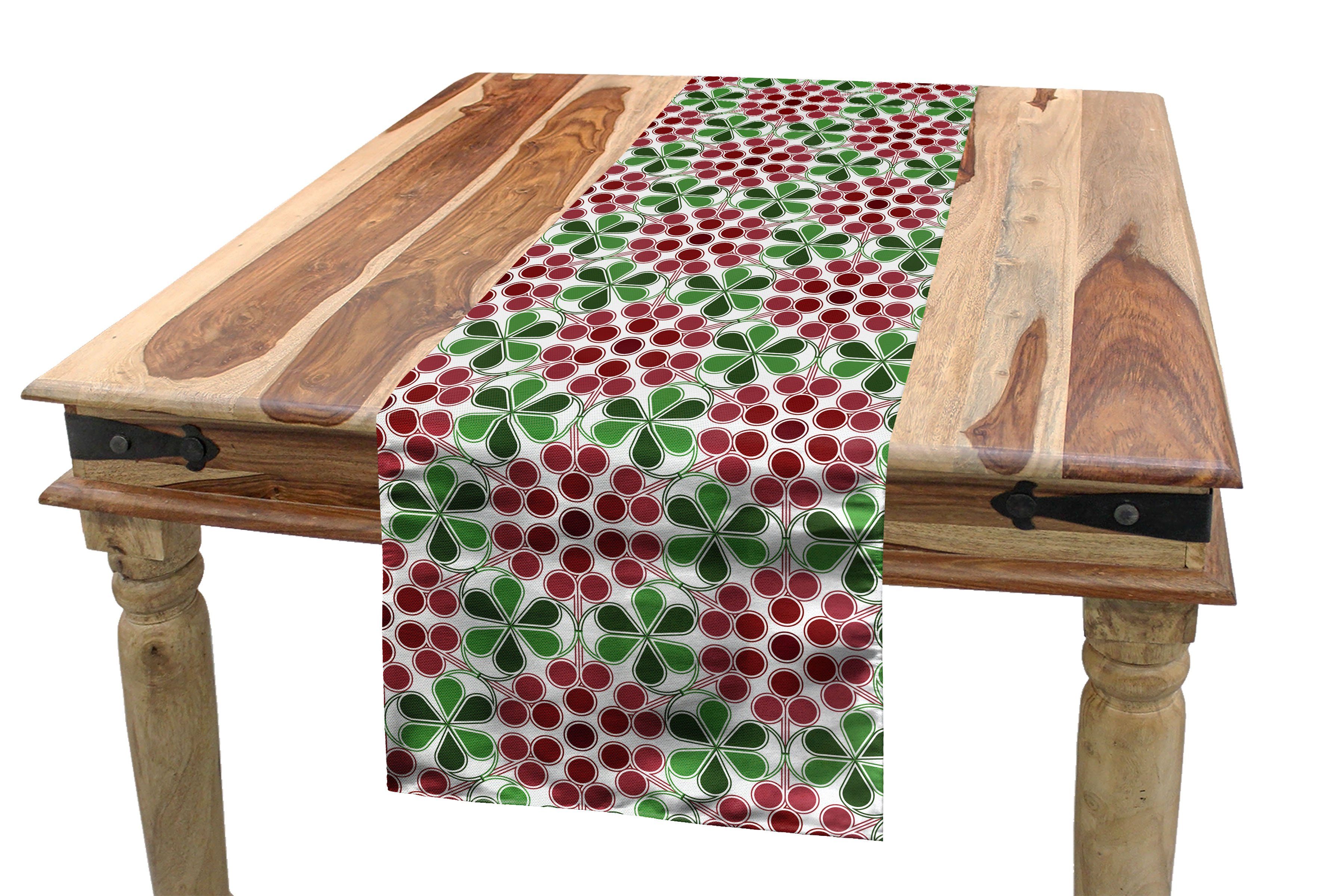 Abstrakt Abakuhaus Tischläufer, Tischläufer Dekorativer Natur Küche Cranberries Esszimmer Rechteckiger