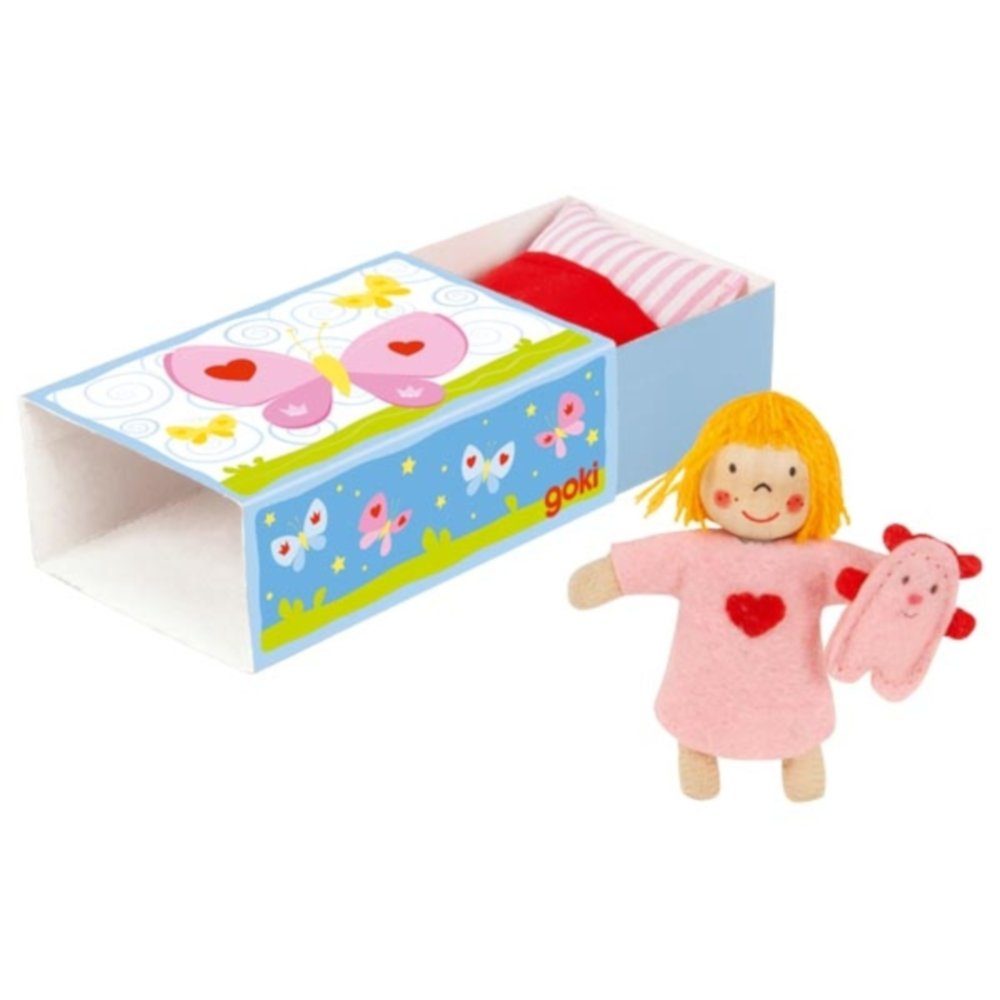 Kuscheltier Gute-Nacht Püppchen mit Kuscheltier in Schachtel Puppenmädchen 51536