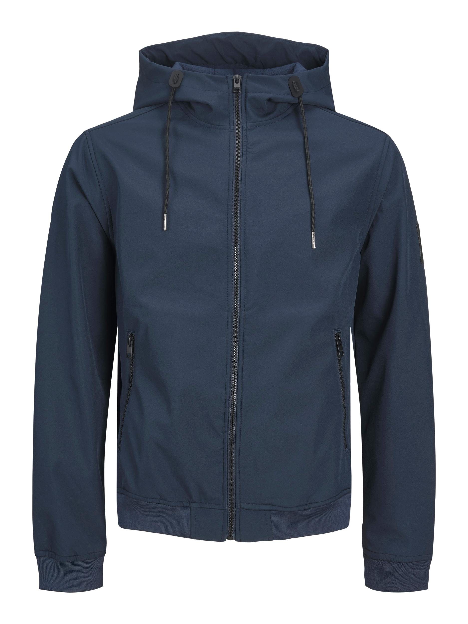 Jack & Jones PlusSize Softshelljacke JJEBASIC SOFTSHELL HOOD NOOS PLS navy blazer