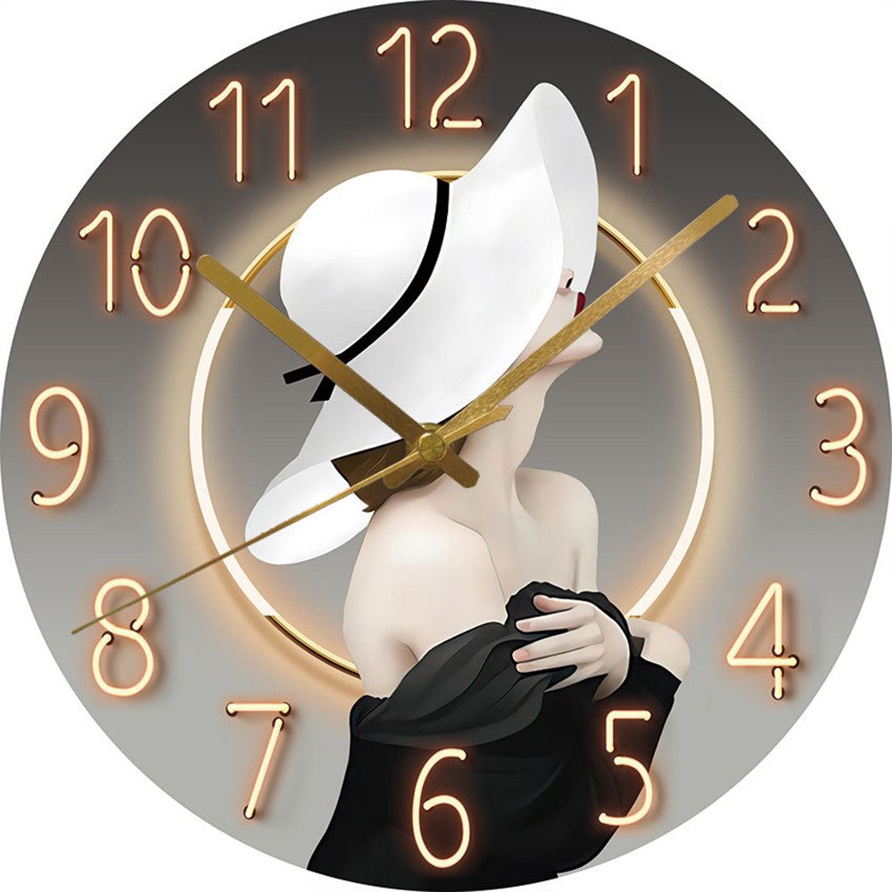 RWEUOQ Wanduhr Moderne Glasuhr aus Gehärtetem günstig online kaufen