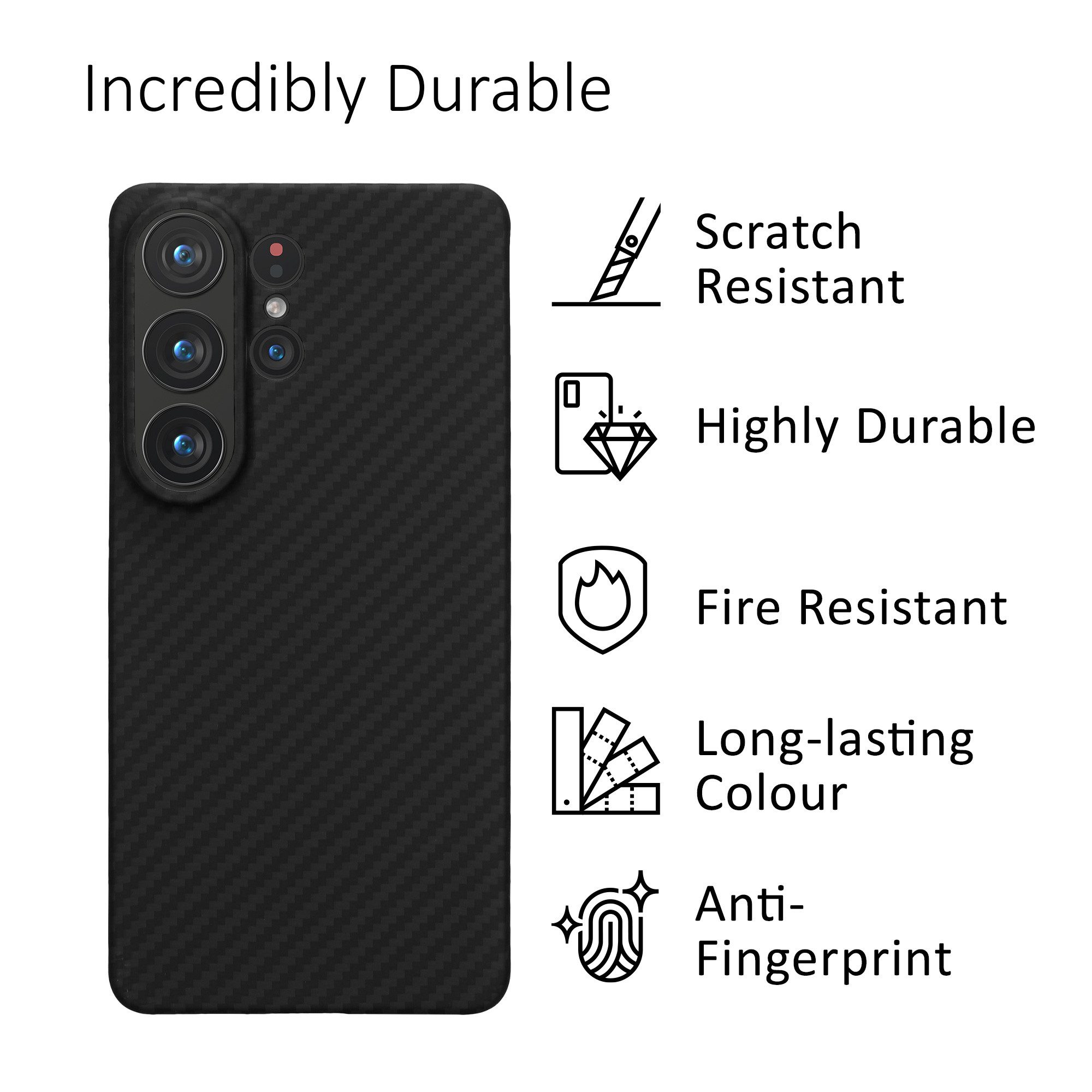 kalibri Smartphone-Hülle Hülle für Samsung Galaxy S26 Ultra, Aramid Handy Schutzhülle - Smartphone Cover Case