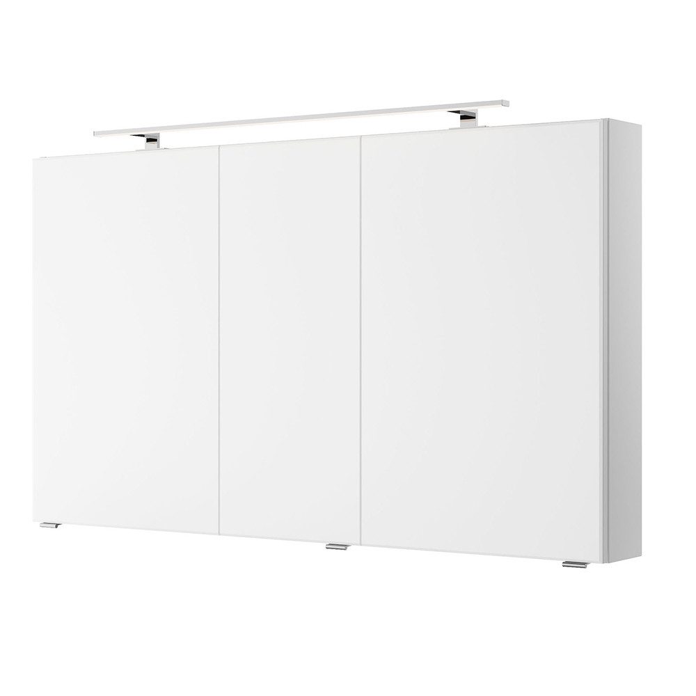 Lomadox Spiegelschrank VILLATORO-66 weiß Glanz 120/70,3/14,5 cm