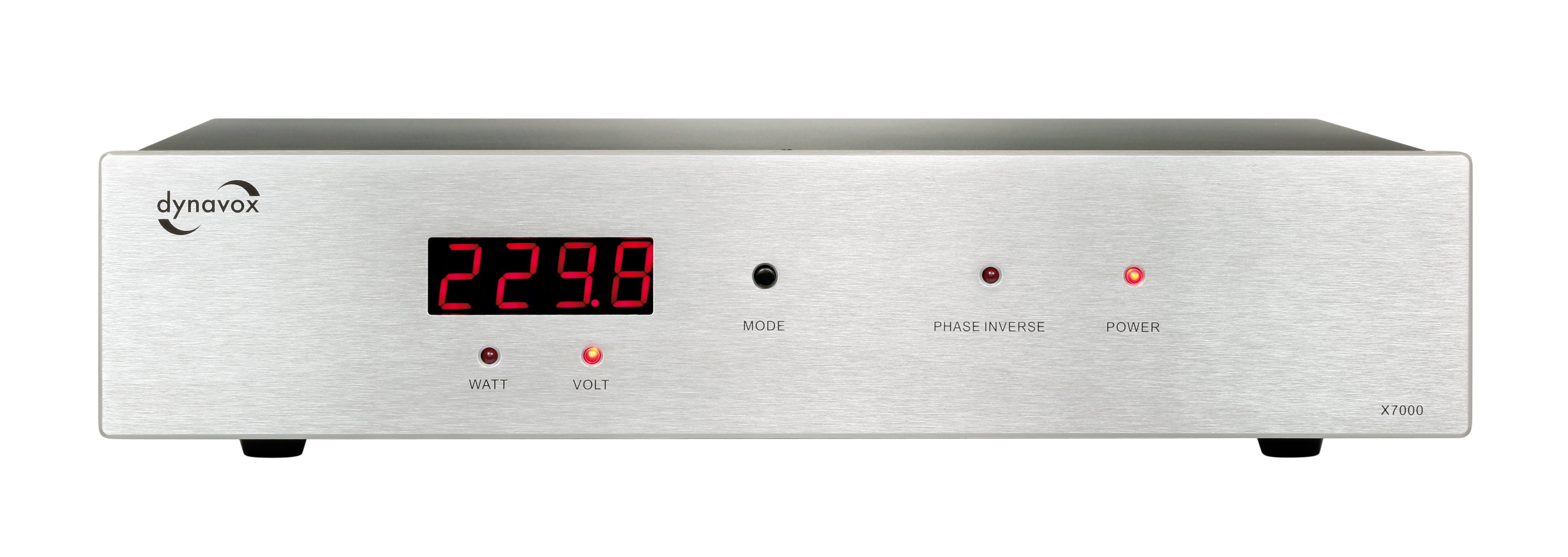 Dynavox X7000 Mehrfachsteckdose 6-fach (Kabellänge 1.5 m), HiFi-Netzfilter, Kontrollleuchte für korrekte Phasenlage und Display